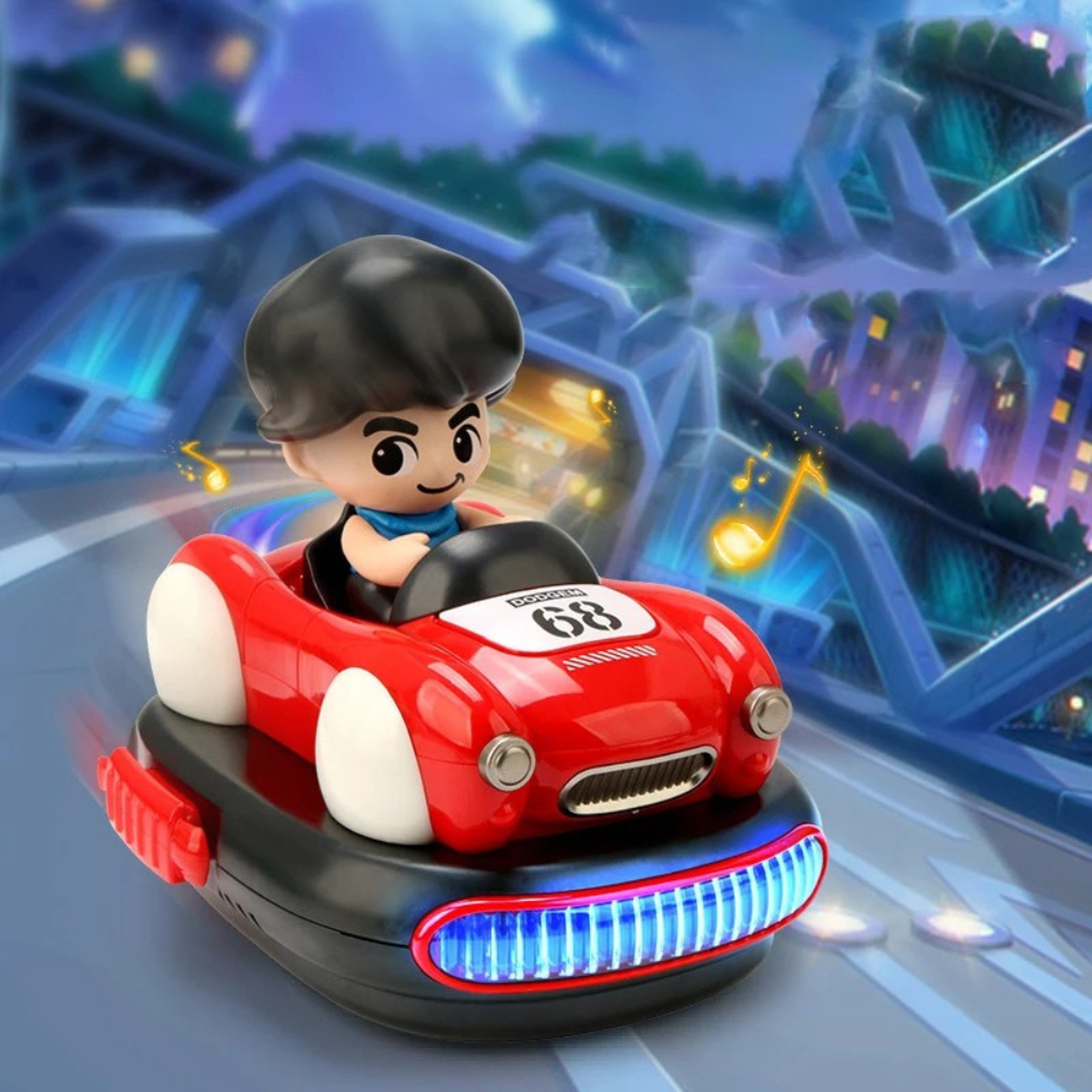 Set de Autitos Chocadores a Control Remoto Piloto Bumper Car-4