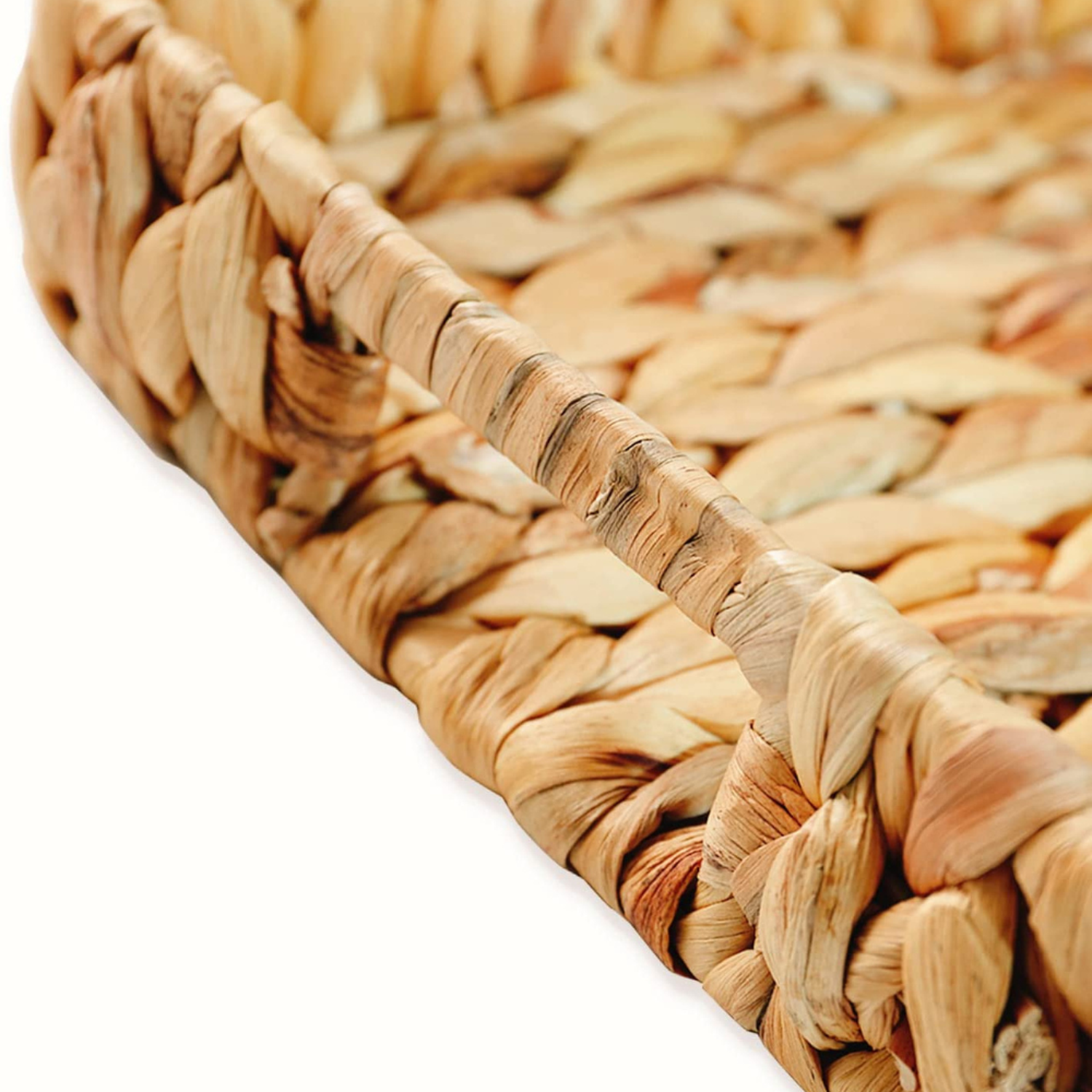 Bandeja Rustica Fibra Natural Rectangular Bandeja Multiuso M-3