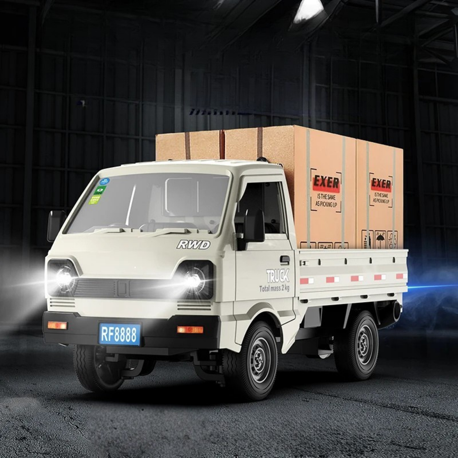 Camion 3/4 de Carga a Control Remoto Escala 1:16 Con Cajas-7