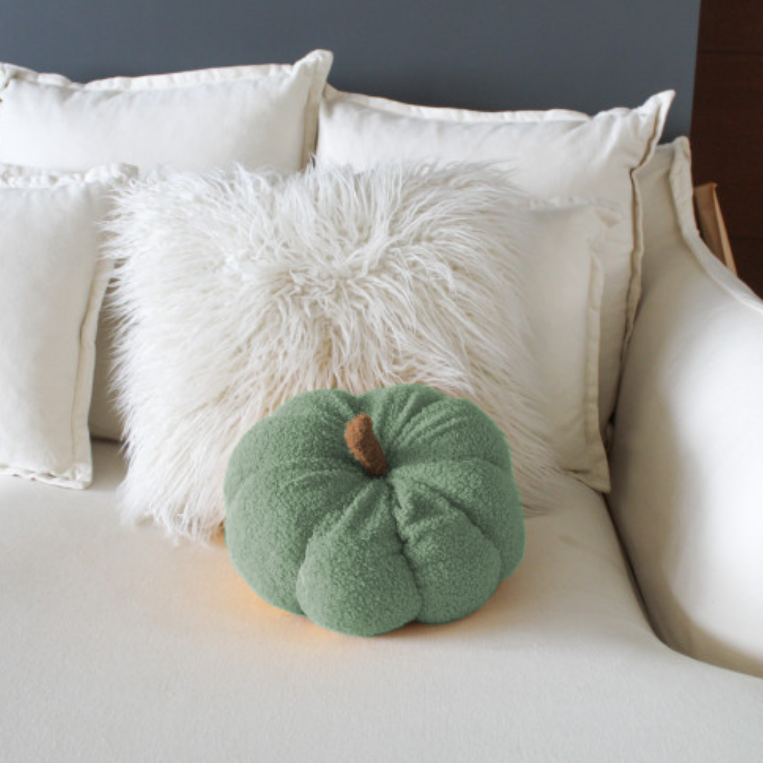 Cojin Decorativo Peluche Forma De Zapallo Calabaza Colores-3