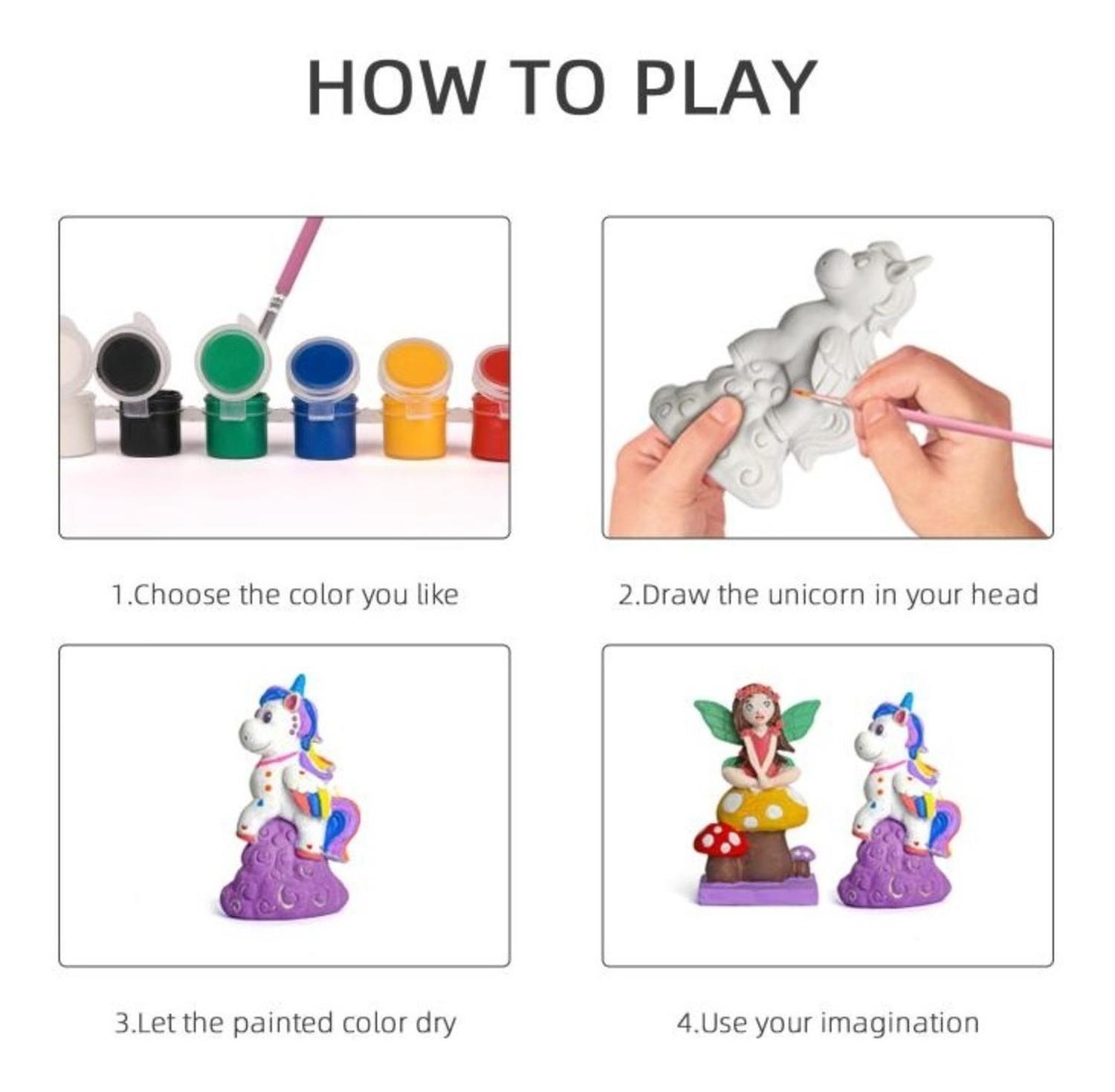 Kit Pinta Unicornio Y Princesa Juego Didáctico Educativo-5