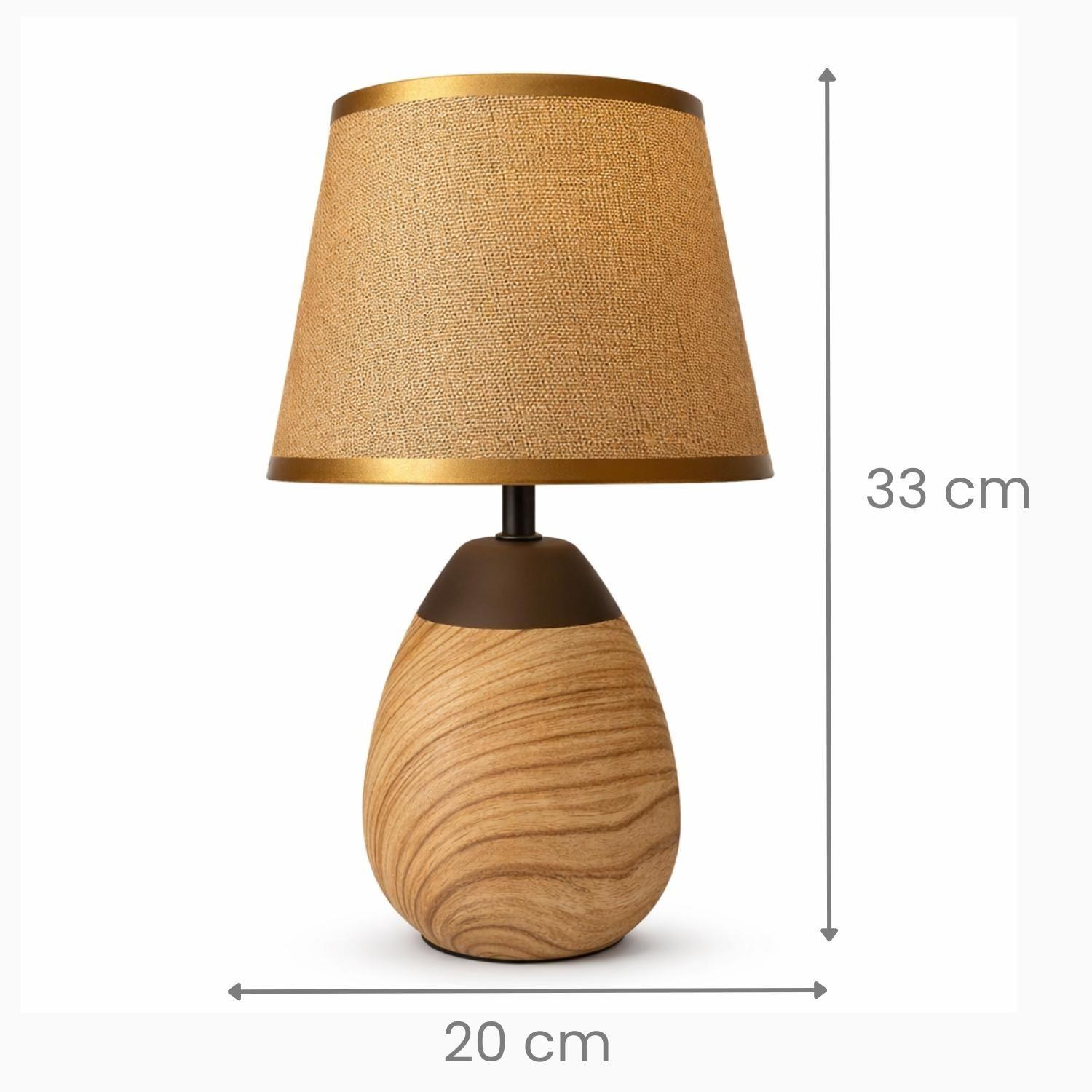 Lampara Mesa Velador Dormitorio Caramica Cafe Decorativa-4