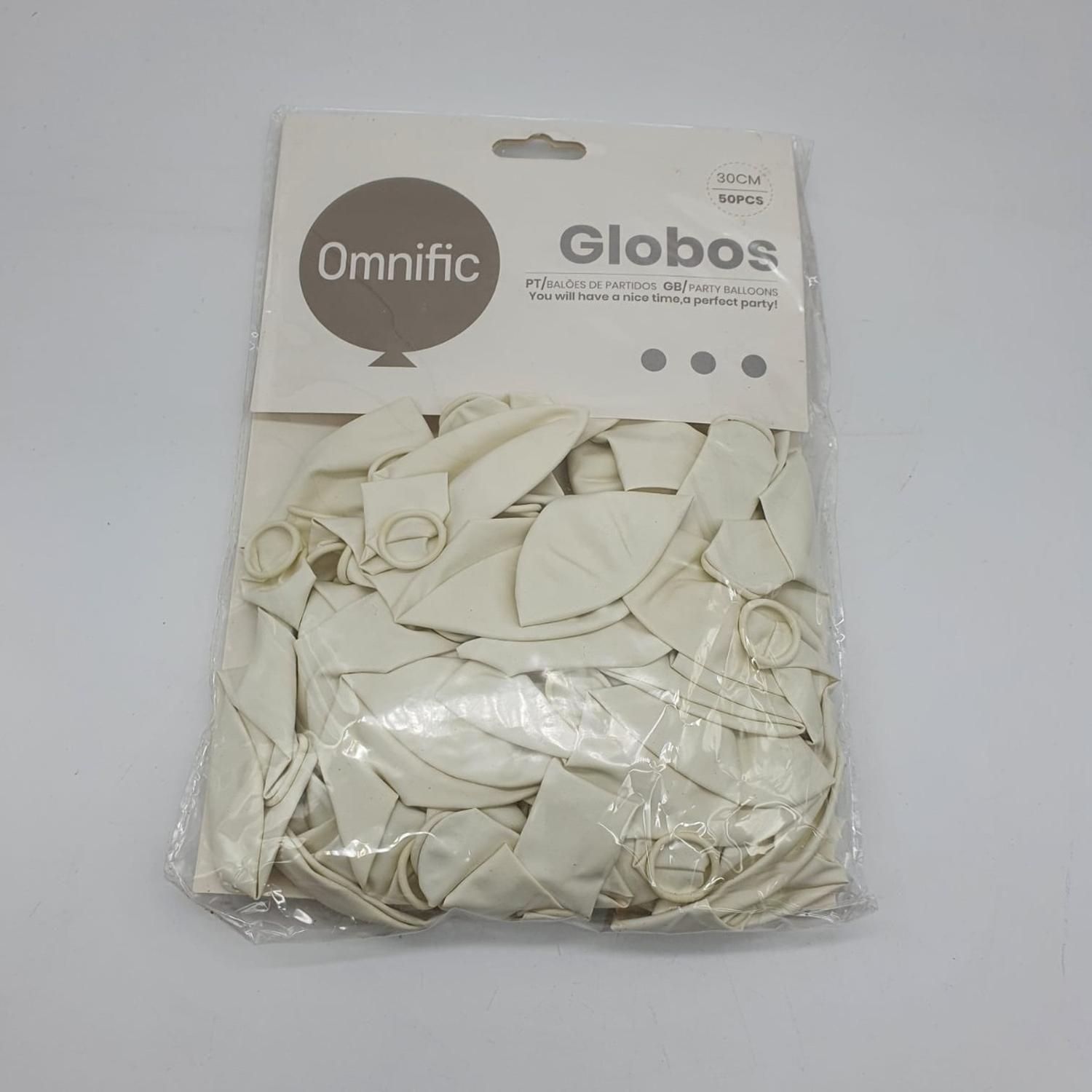 Globos 50 Unidades Color Blanco Tamaño 30 Cm-1