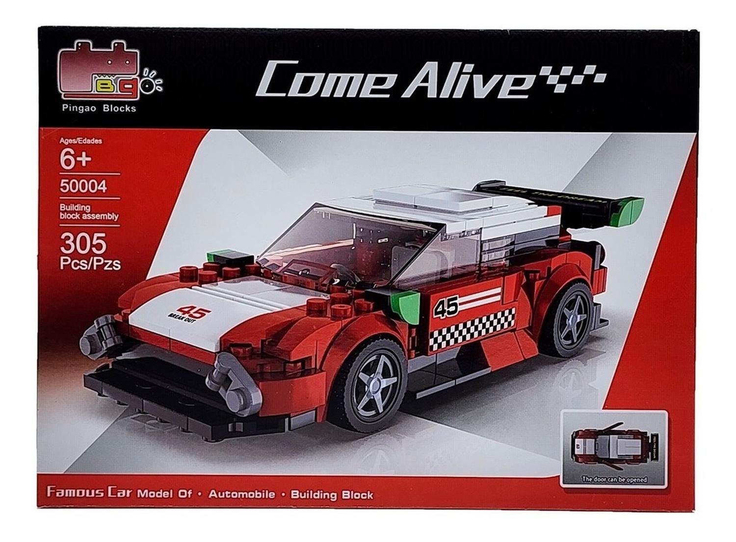 Auto De Carrera Deportivo Armable Rojo 45-0