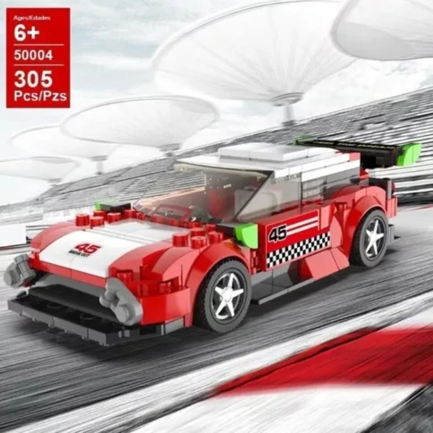 Auto De Carrera Deportivo Armable Rojo 45-5
