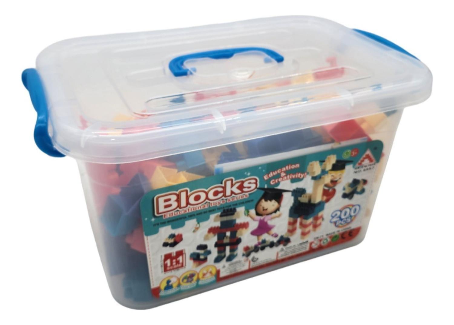 Set Bloques 200 Piezas Para Armar Y Divertirse Con Cajita-0