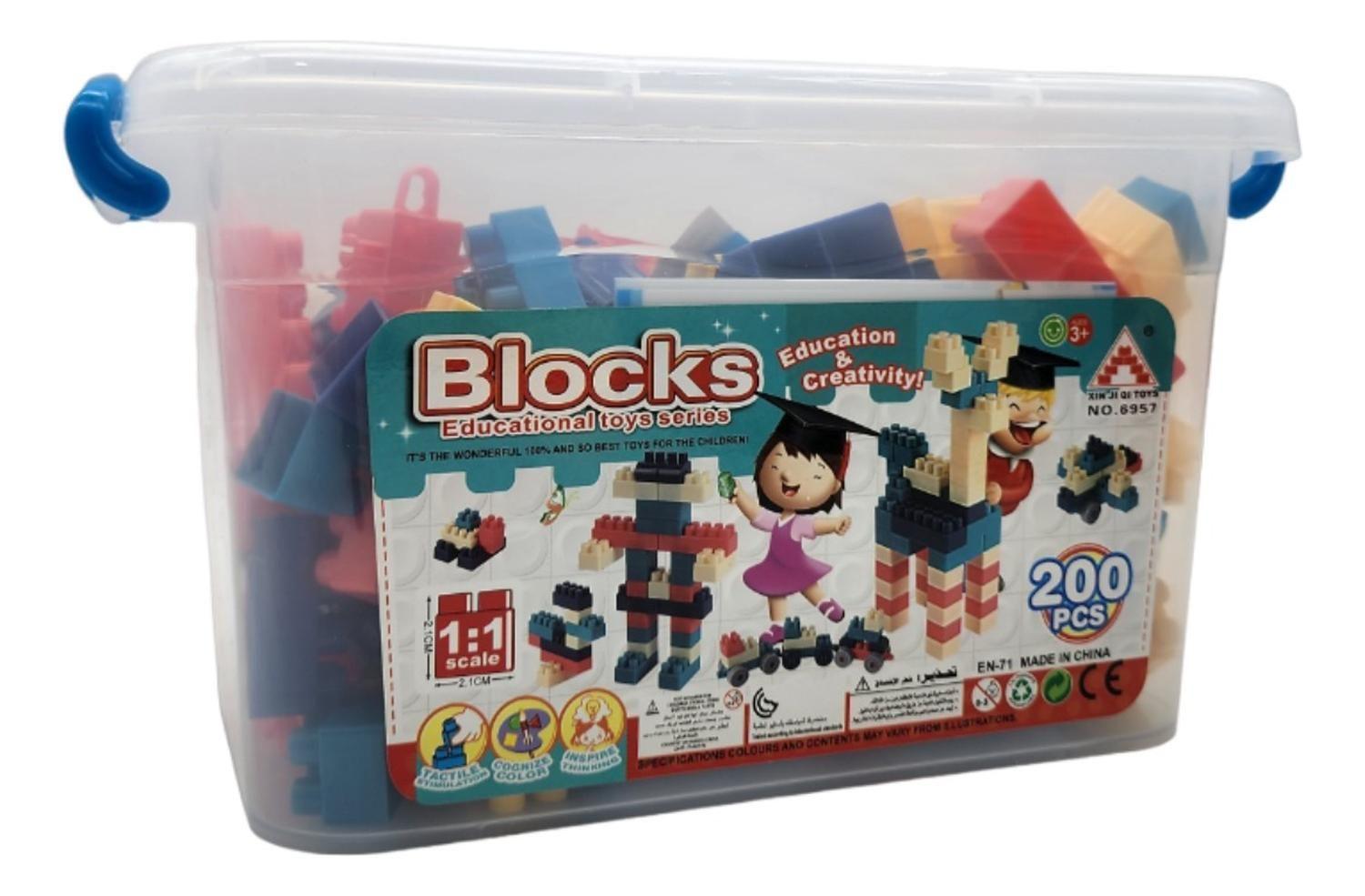 Set Bloques 200 Piezas Para Armar Y Divertirse Con Cajita-1