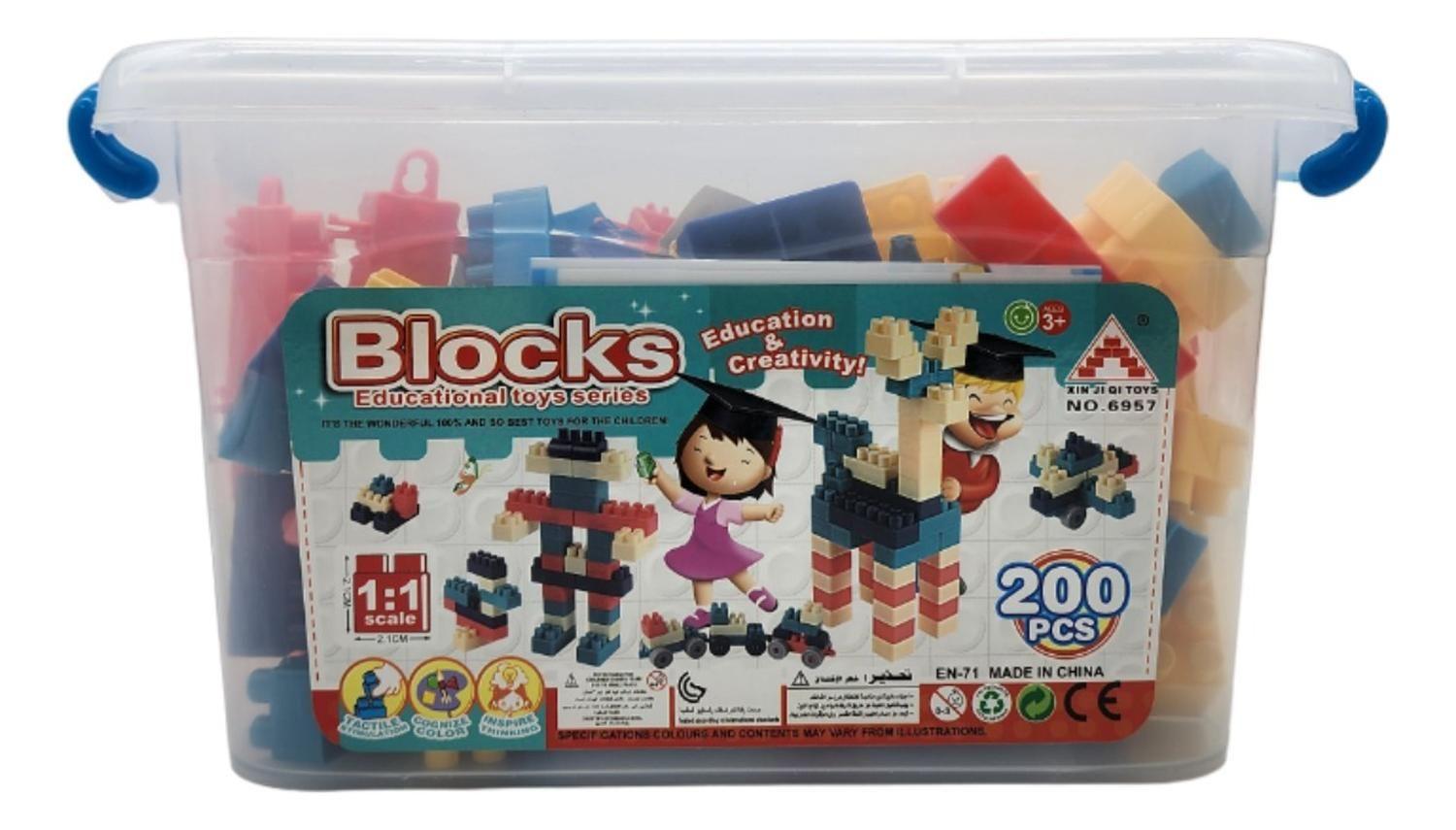 Set Bloques 200 Piezas Para Armar Y Divertirse Con Cajita-2