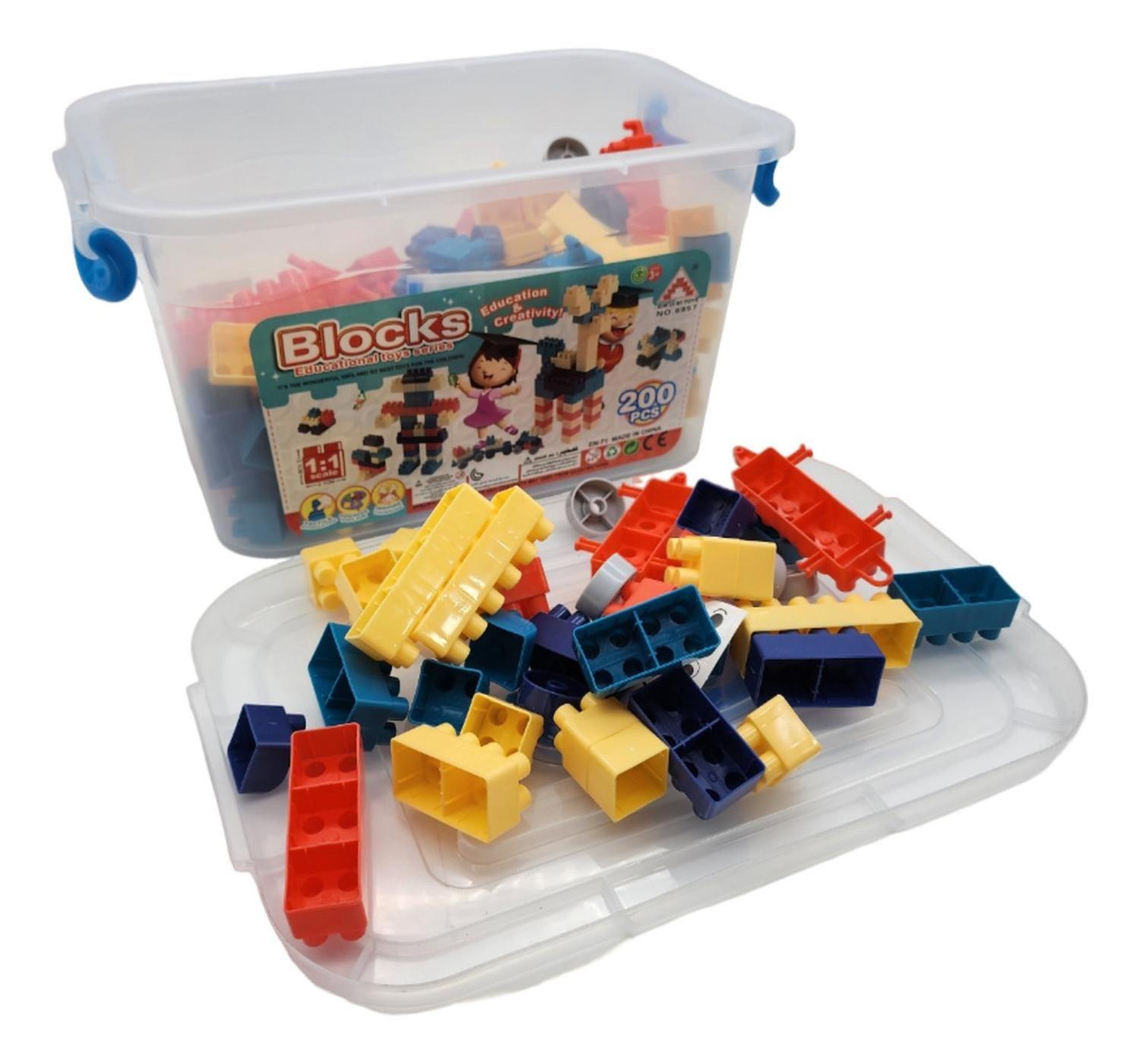 Set Bloques 200 Piezas Para Armar Y Divertirse Con Cajita-5
