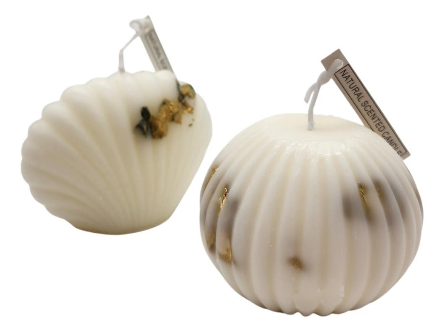 Vela Aromática Perfumada Blanca Almeja Decoración Hogar-4
