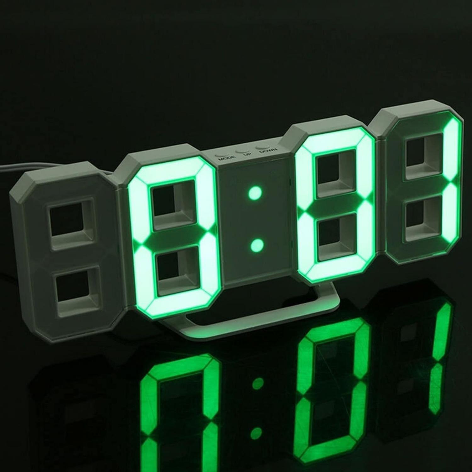 Reloj Despertador Digital Led 3d De Escritorio O Muro-1