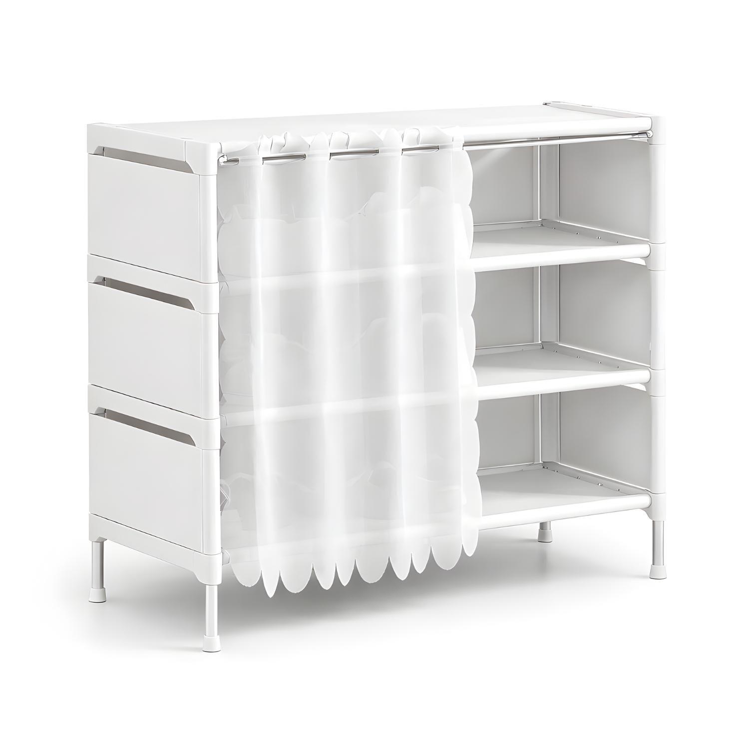 Zapatero Organizador Estante Armable 3 Niveles Mueble Blanco-3