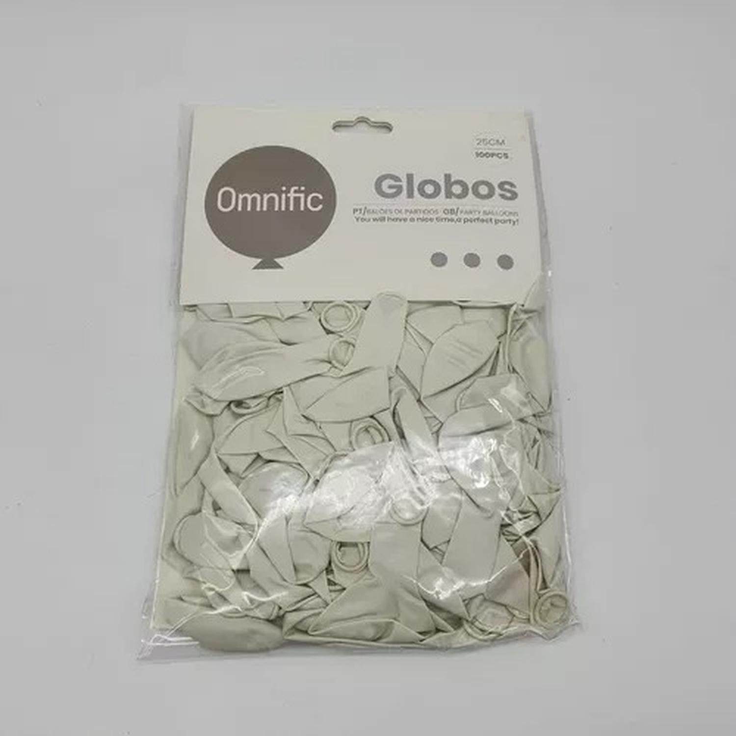 Globos Color Blanco 100 Unidades Tamaño 25 Cm-1