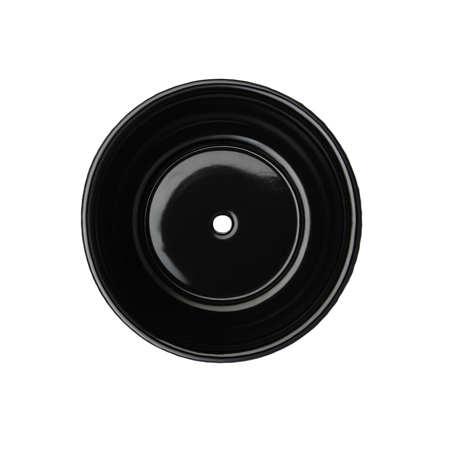 Set 3 Maceteros Maceta De Ceramica Negro Textura Acanalada-7