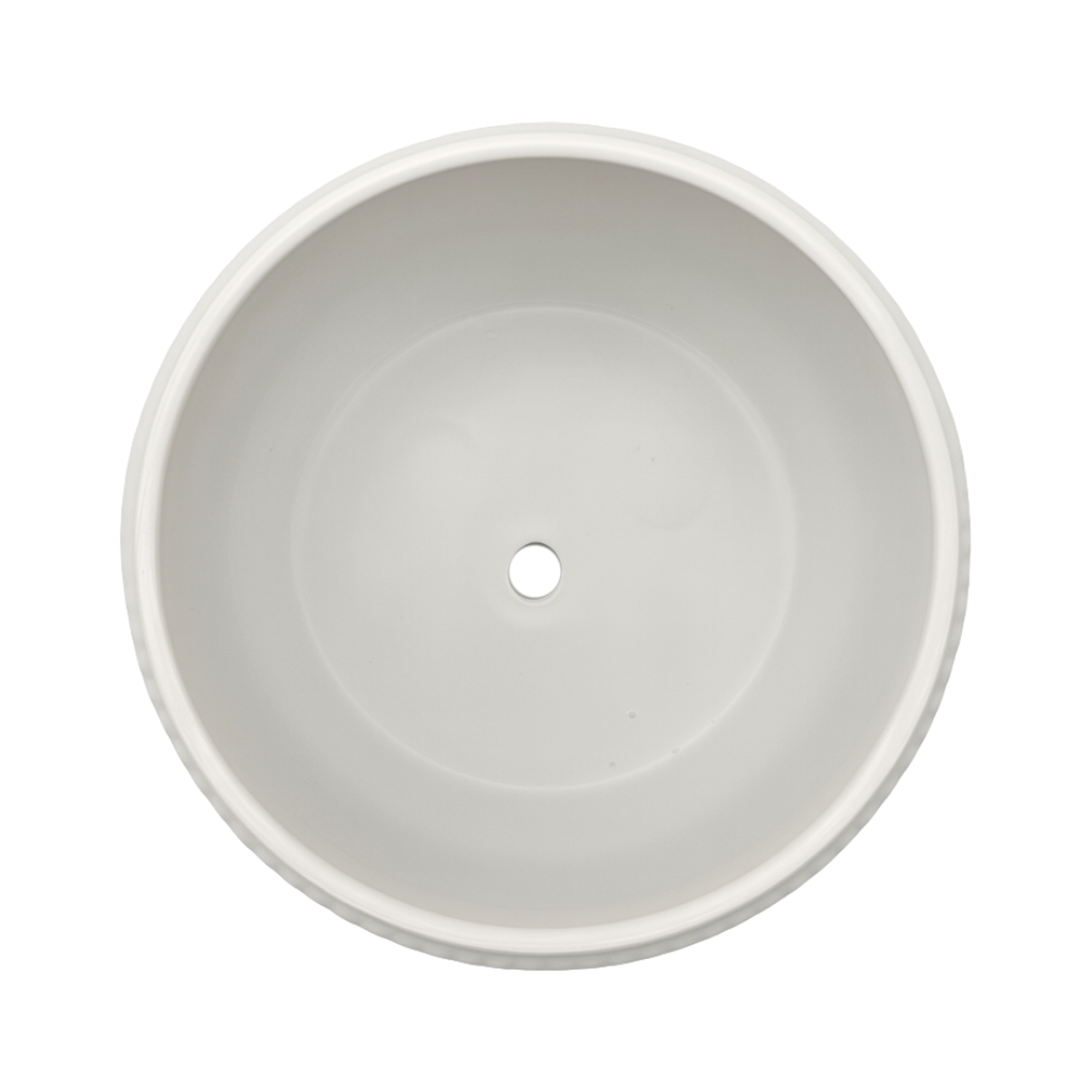 Macetero De Ceramica Blanco Mate Lineas Decorativas Maceta M-6