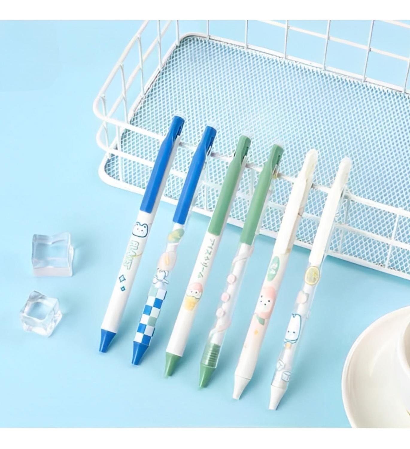 Set 3 Lápices Tinta Borrable Diseño Kawaii Cute Lapiz-1