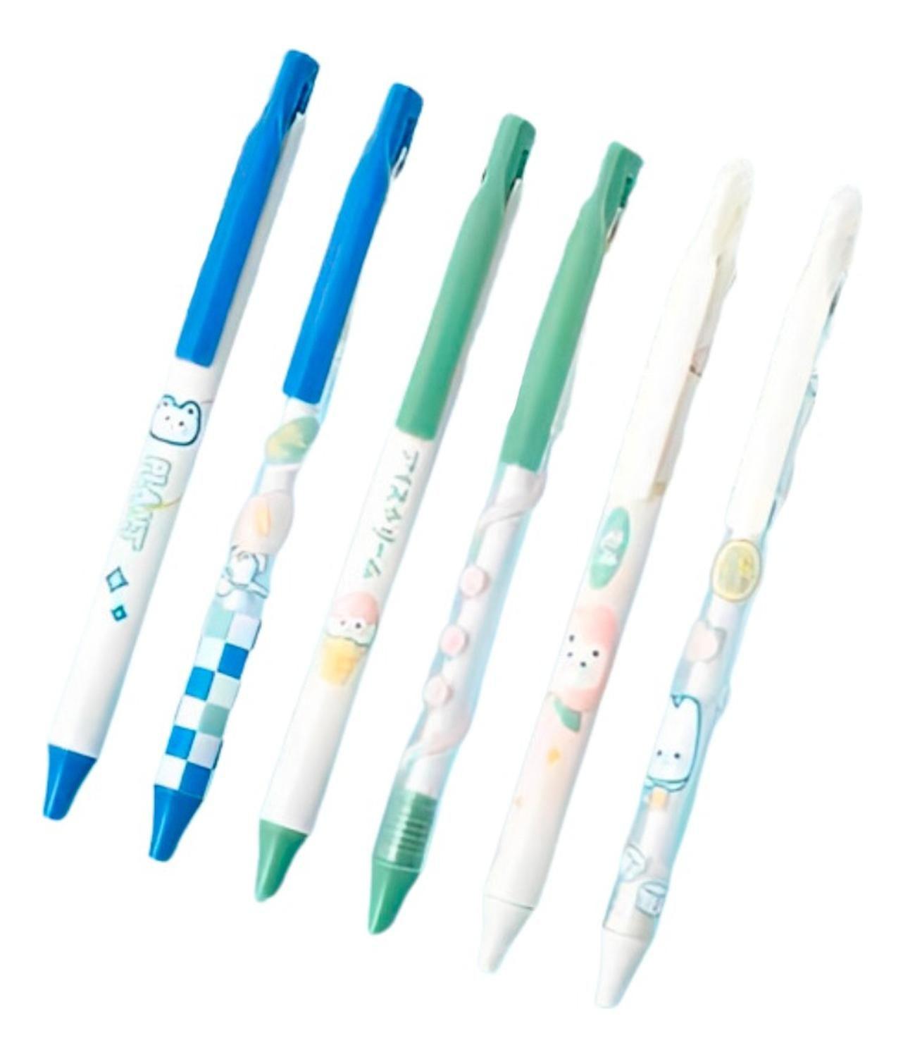 Set 3 Lápices Tinta Borrable Diseño Kawaii Cute Lapiz-5