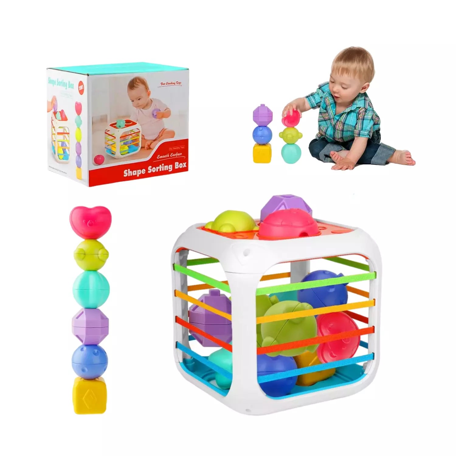 Cubo Sensorial De Clasificacion Creativo Educativo Bebe-1