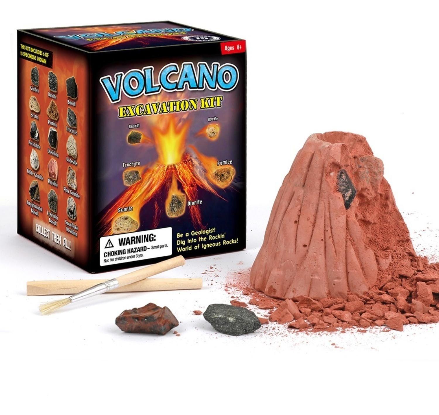 Kit De Excavación Volcán Piedras Volcánicas Juego Educativo-0