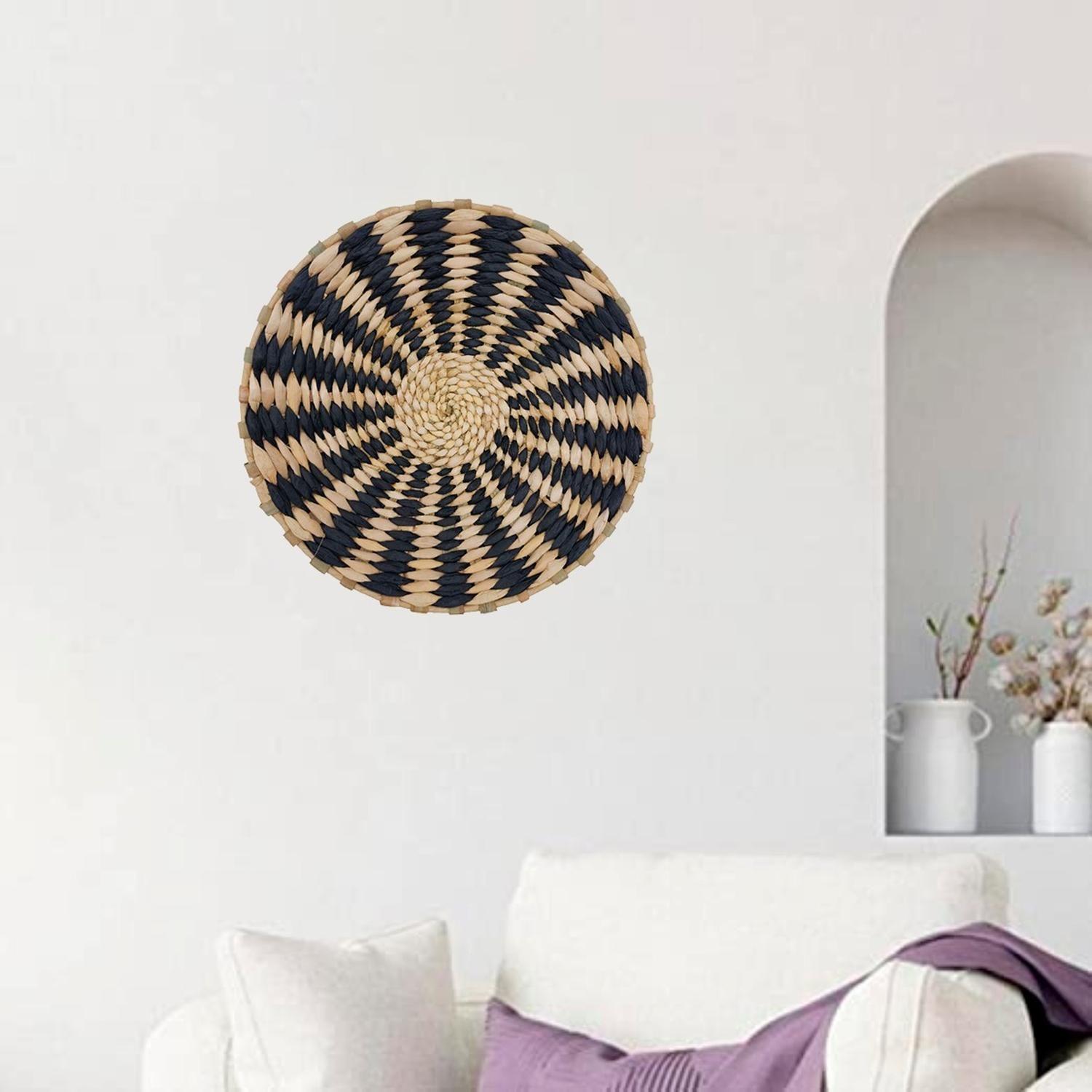 Circulo Decoración De Mimbre Para Pared Casa Terraza Mediano-1