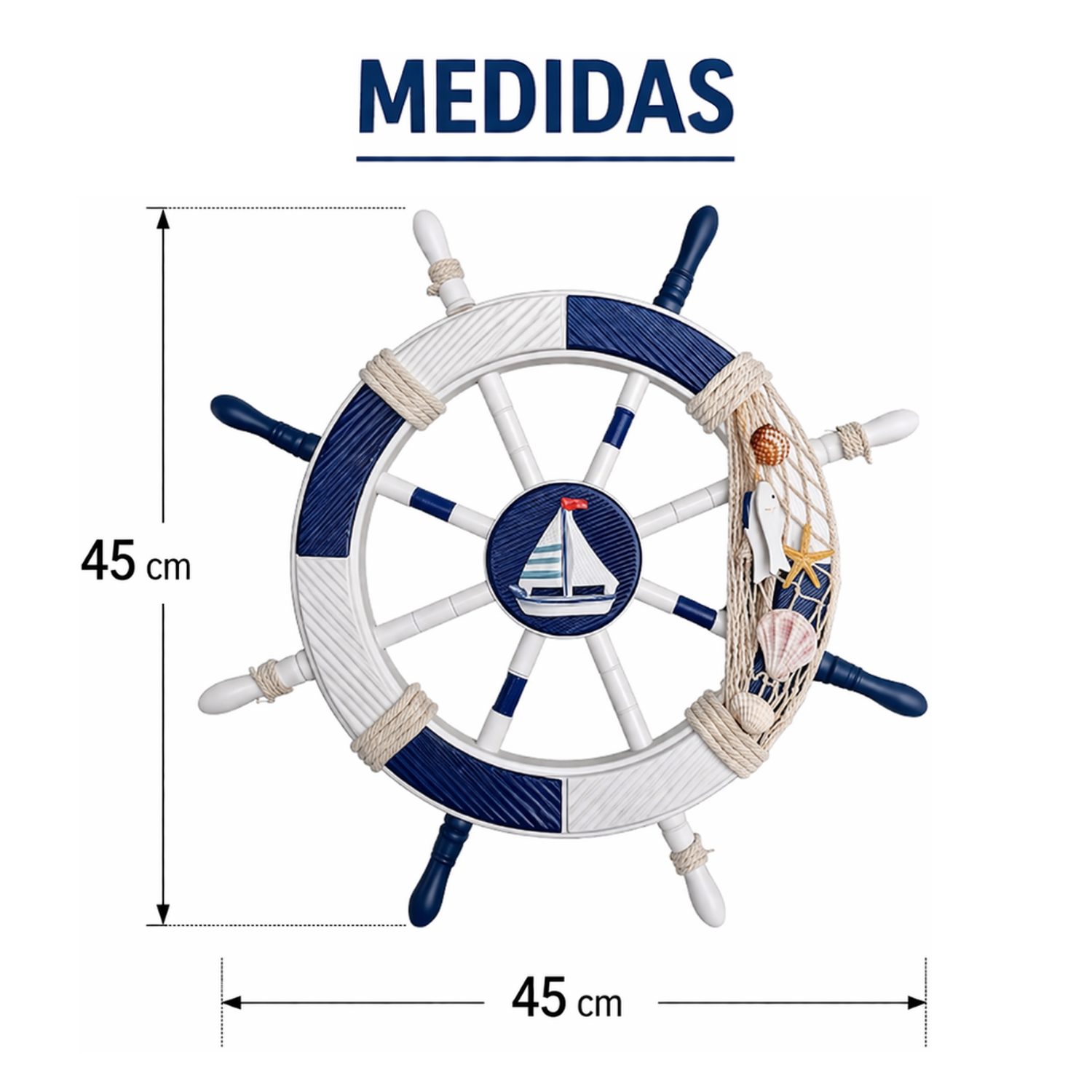 Timon De Barco Decorativo De Madera Para Pared Decoracion-8