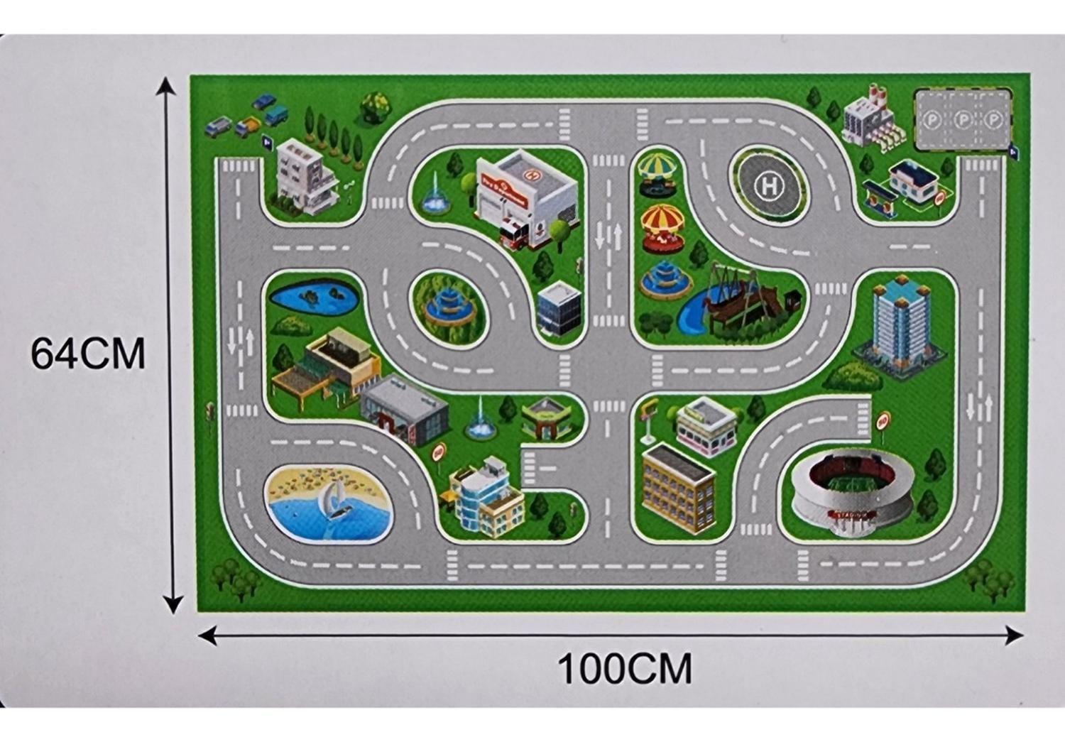 Juego Alfombra Para Niños Parking Garage Para Autitos 50 Pcs-4