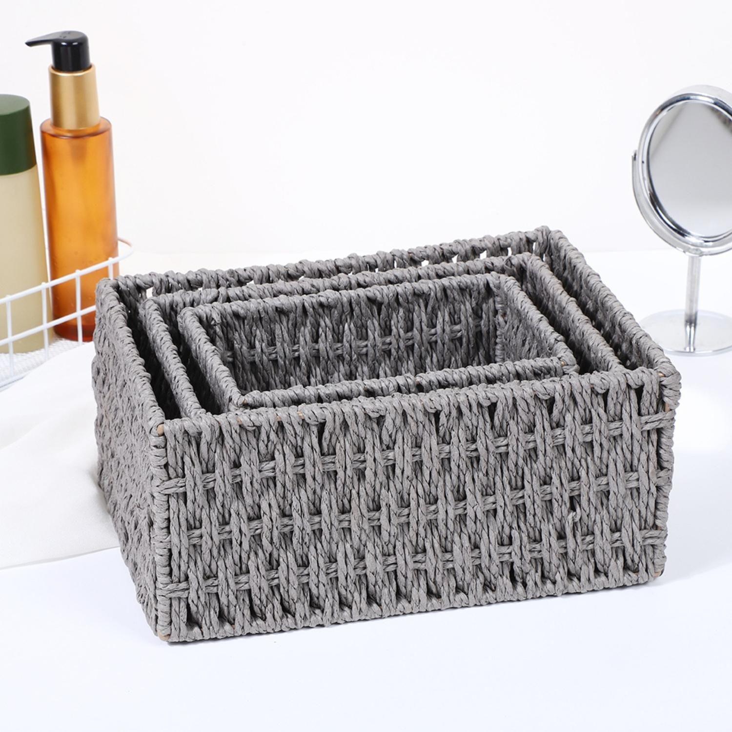 Set 3 Cestas De Almacenamiento Canastas Organizadoras Cesto-4