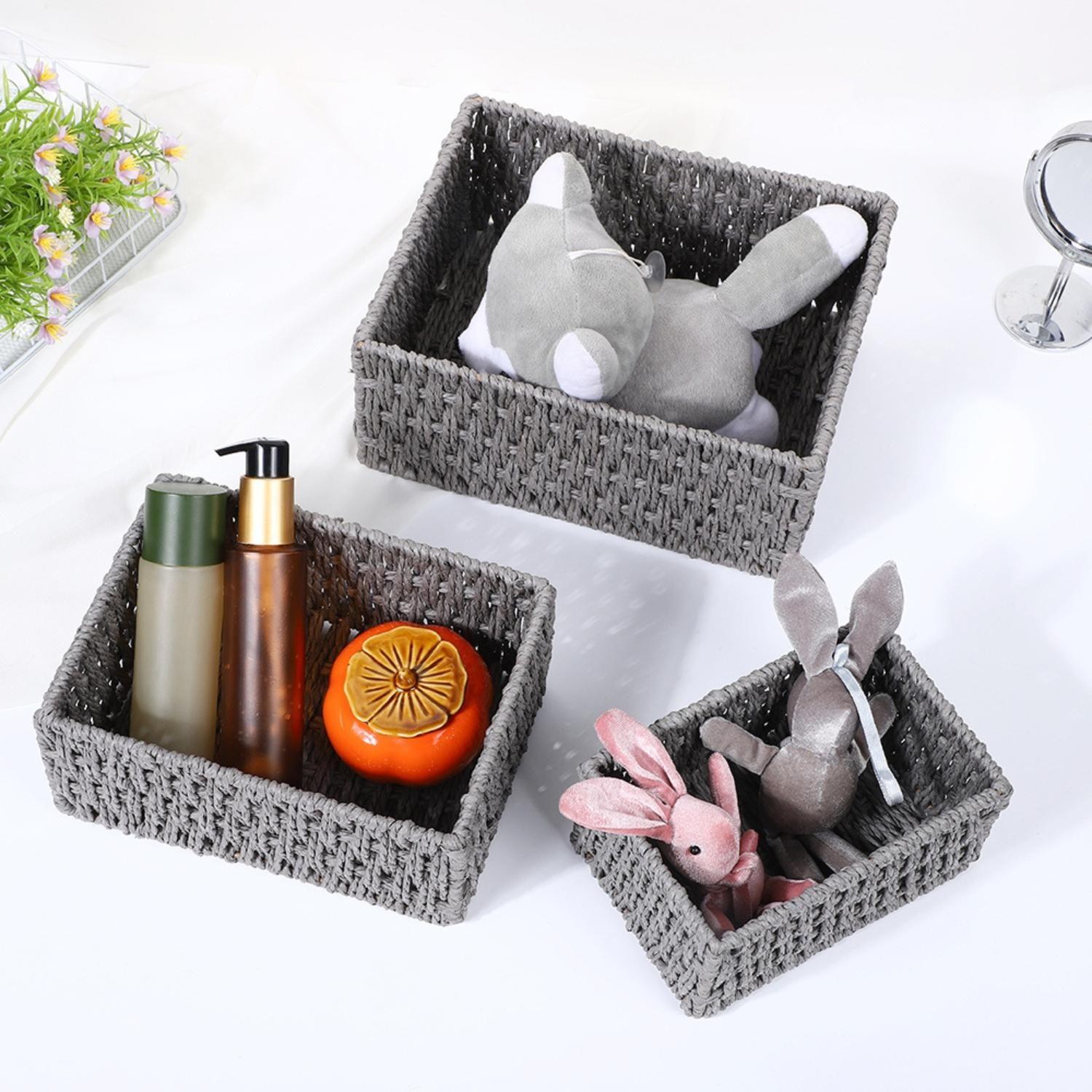 Set 3 Cestas De Almacenamiento Canastas Organizadoras Cesto-5