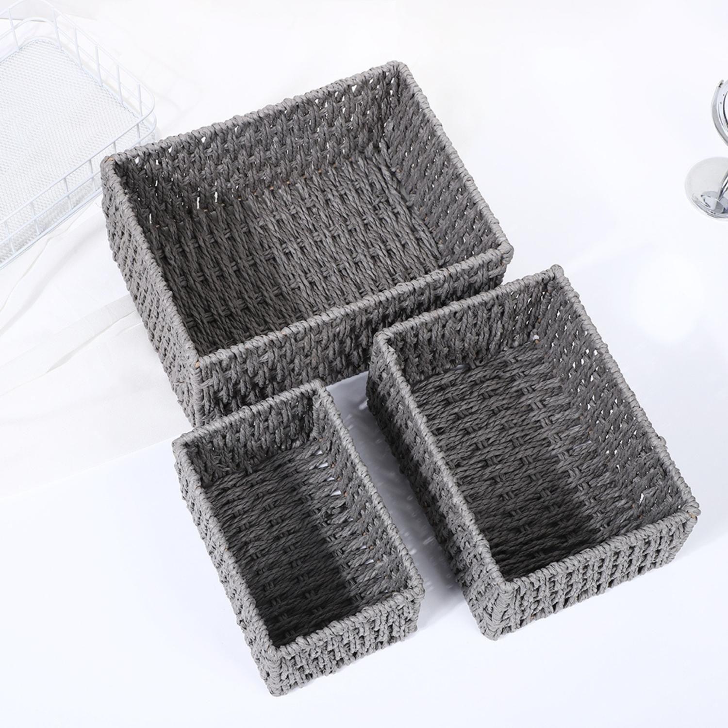 Set 3 Cestas De Almacenamiento Canastas Organizadoras Cesto-7