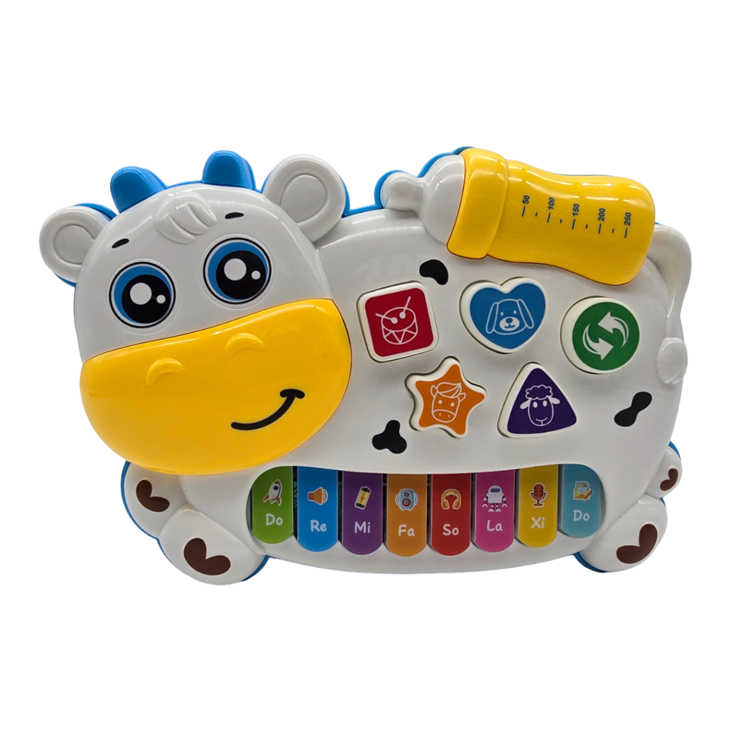 Juguete Piano Musical Con Luces Sonidos Animales Vaca-0