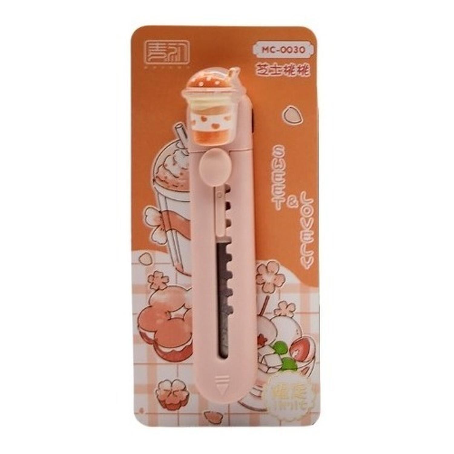 Corta Cartón Cutter Mini Diseño Bebestible Kawaii Cute-0