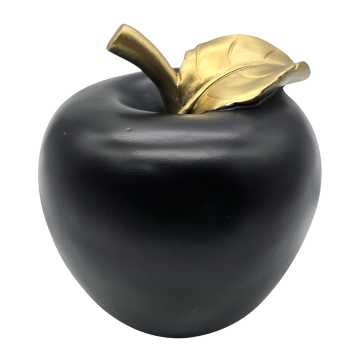 Figura Adorno De Manzana Negra Decorativa En Resina Moderna-0