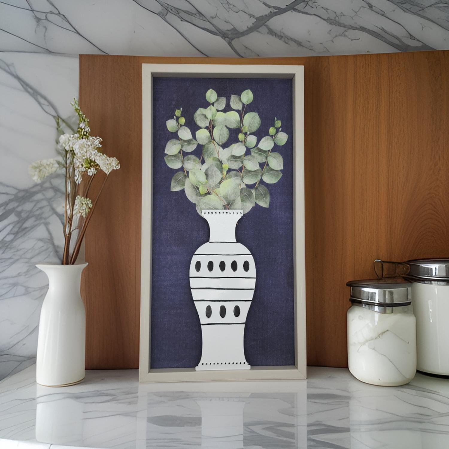 Cuadro Decorativo De Florero Con Flores Para Decorar Hogar-2