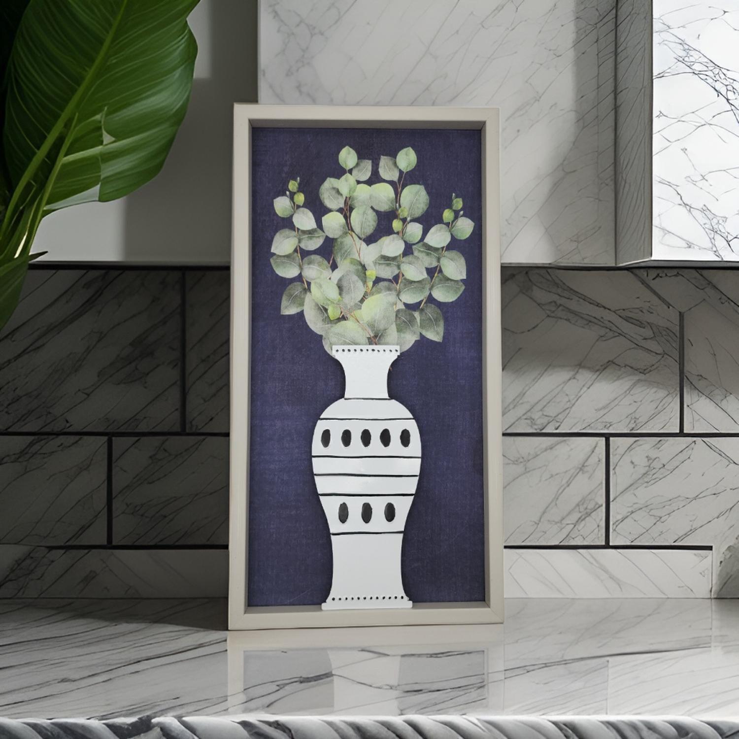 Cuadro Decorativo De Florero Con Flores Para Decorar Hogar-3