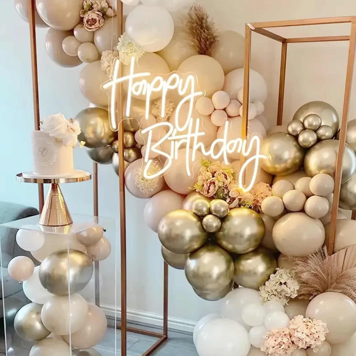 Globos Color Crema Vintage 50 Unidades Tamaño R12-4