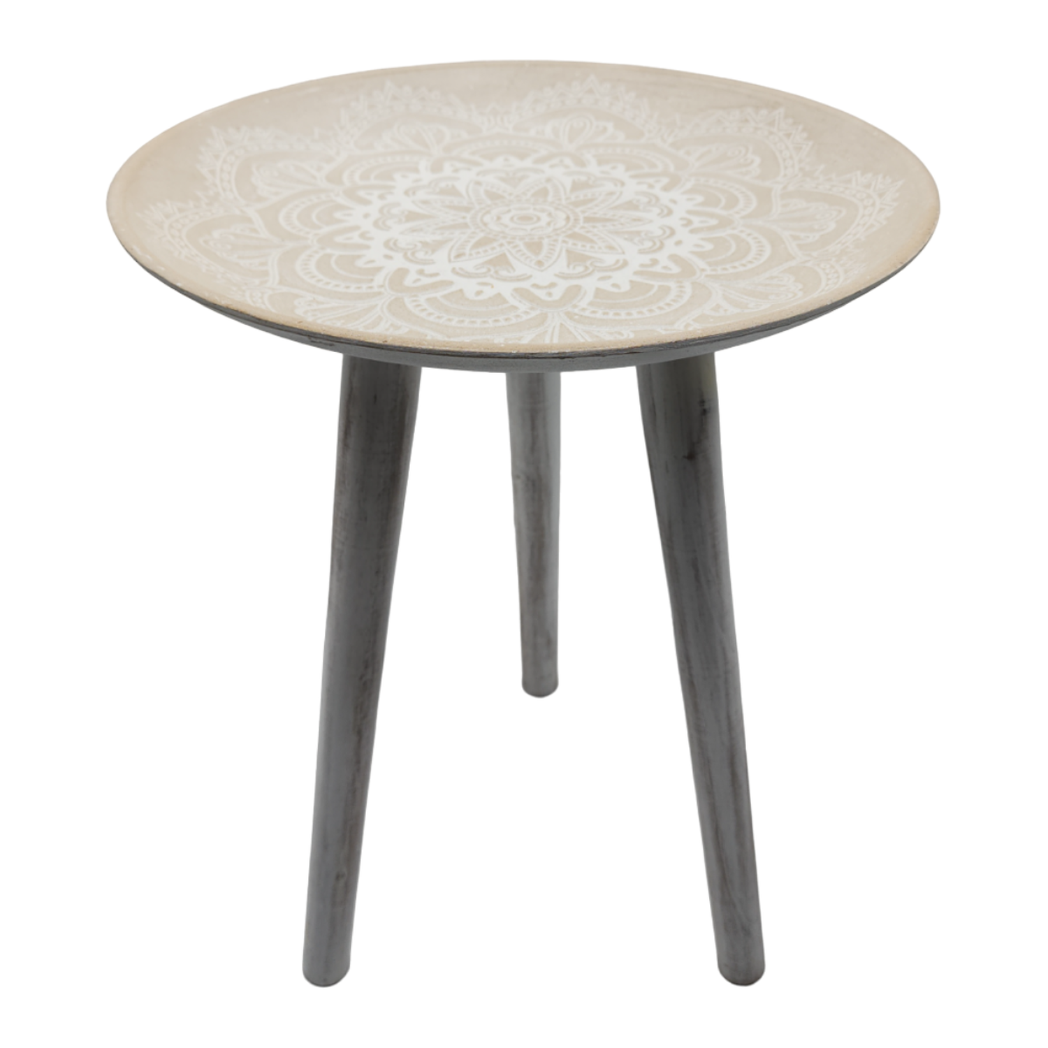 Mesa De Centro Redonda Lateral Living Mesa Diseño Mandala-0