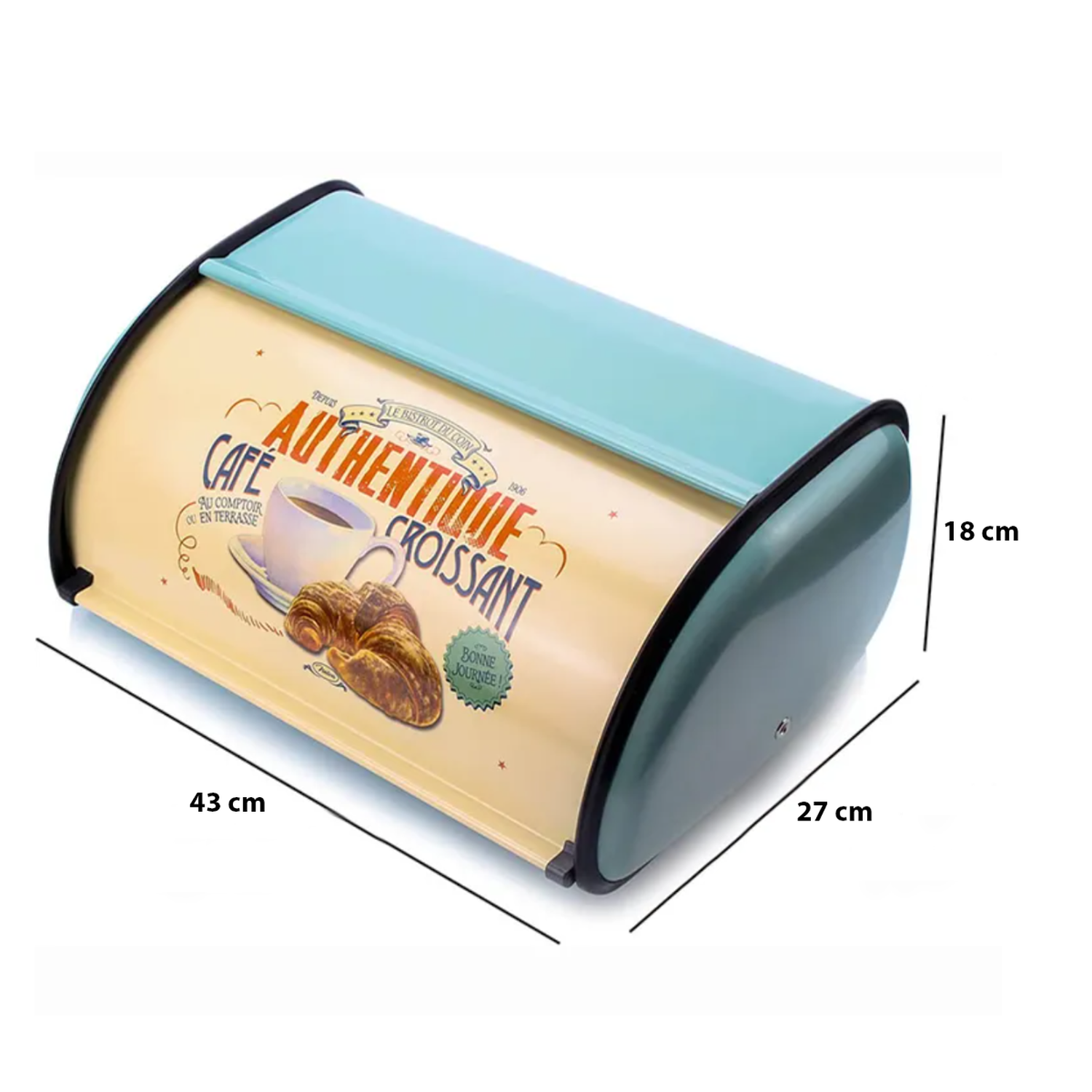 Panera Metálica Vintage Retro Color Verde Abatible-4