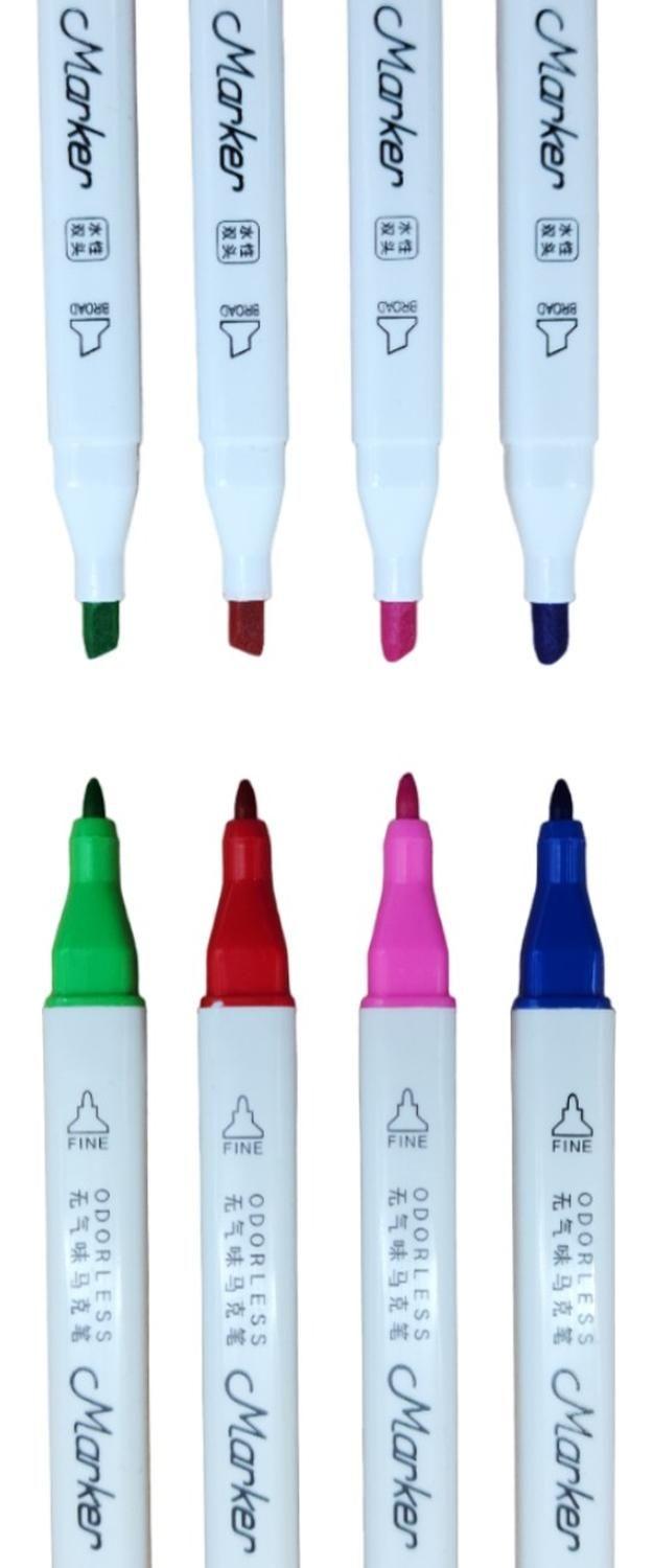 Set 12 Marcadores Happy Painting Doble Punta A Base De Agua-3