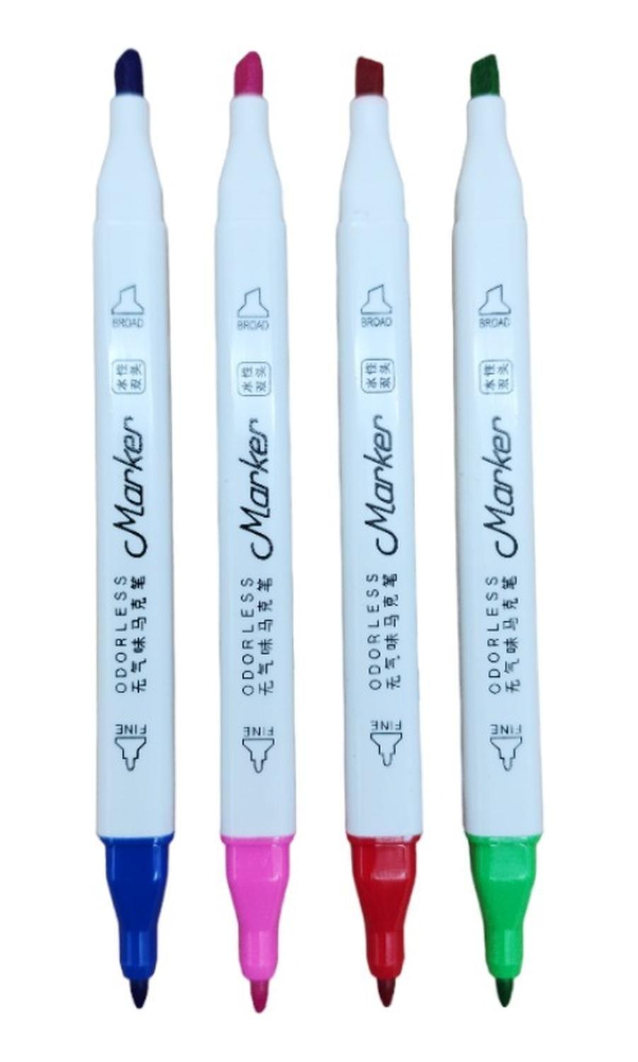 Set 12 Marcadores Happy Painting Doble Punta A Base De Agua-4