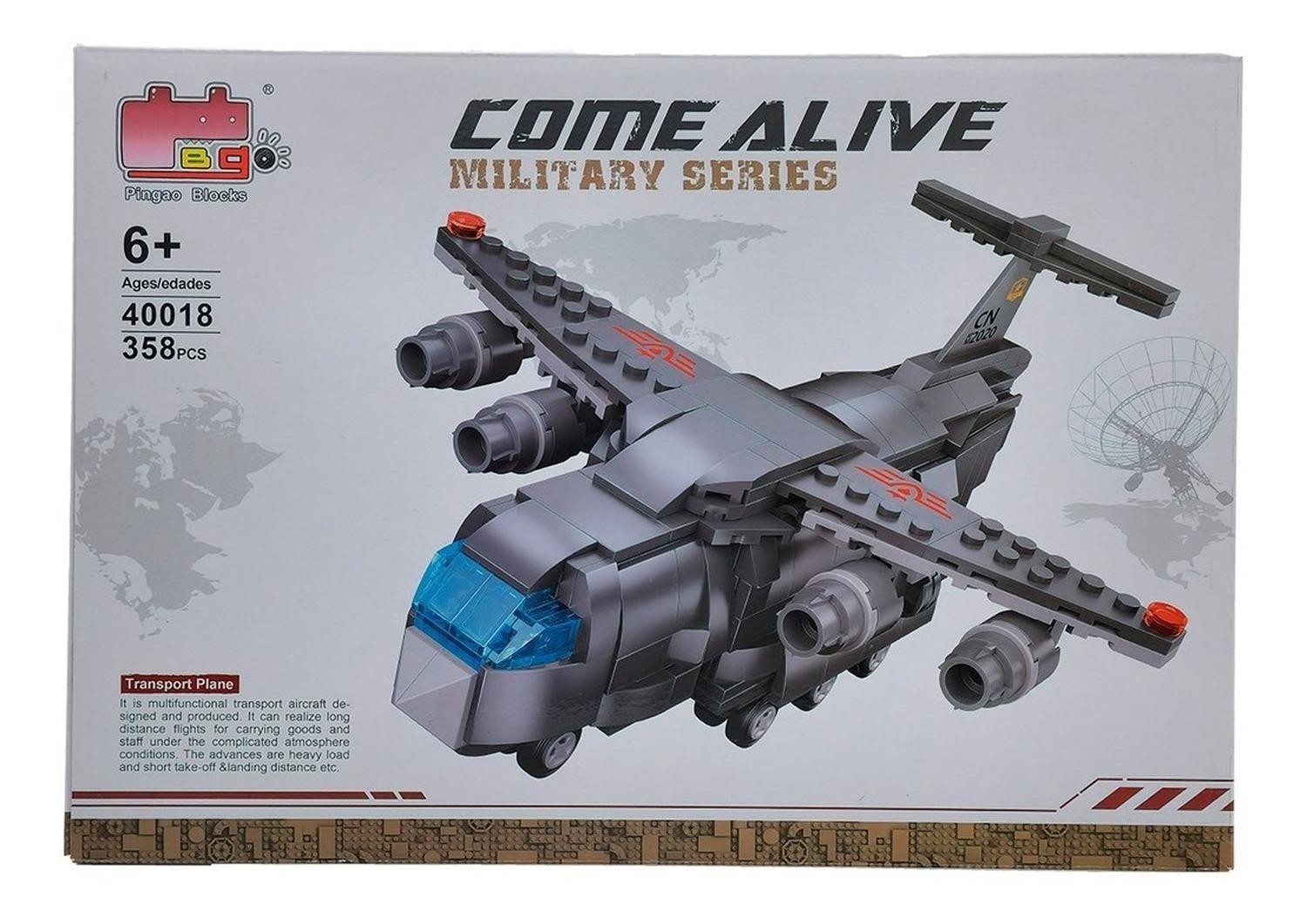 Construye Avión Militar De Guerra Aeronave Gris Armable-0
