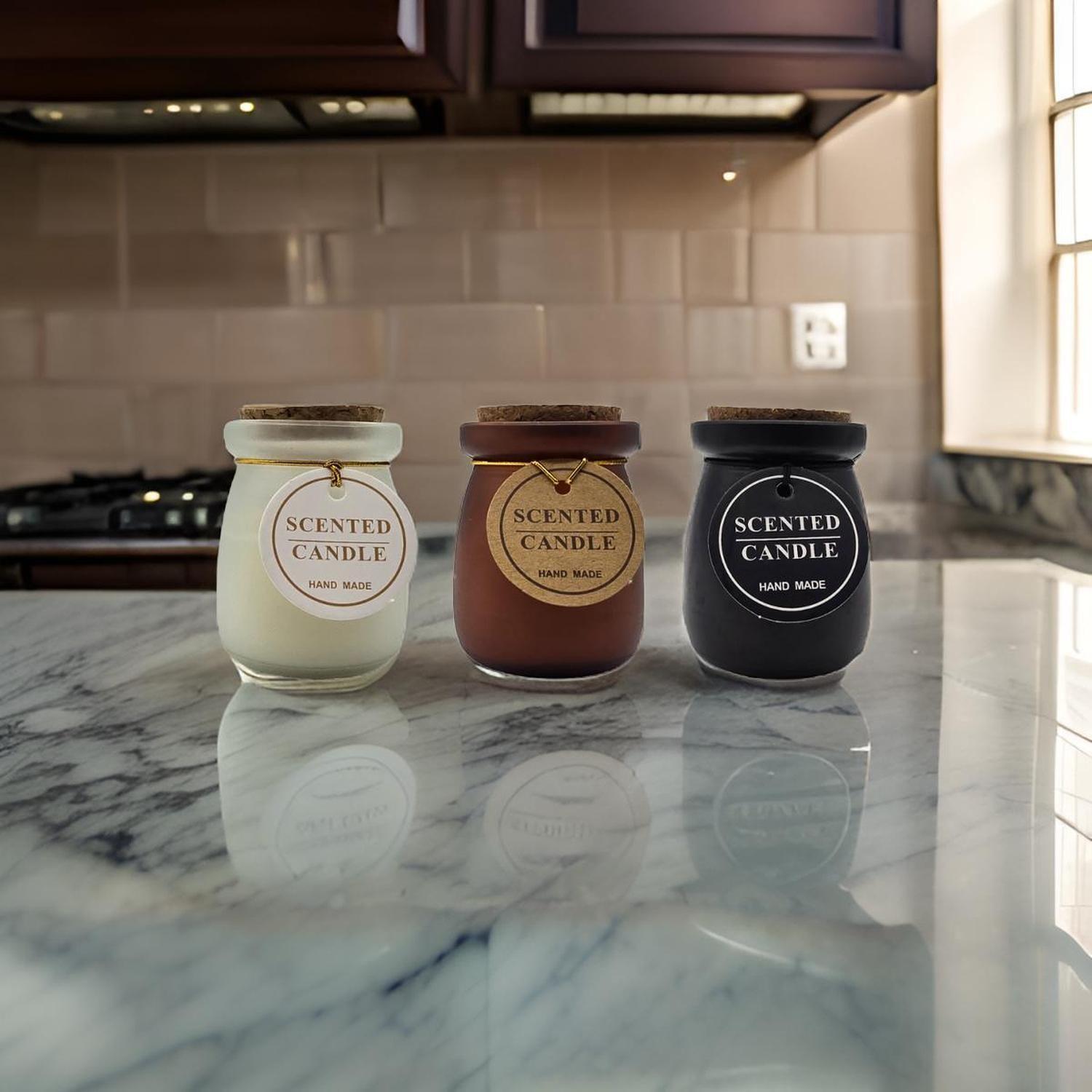 Set 3 Velas Aromatica Elegantes Neutras Fragancia Duradera-2