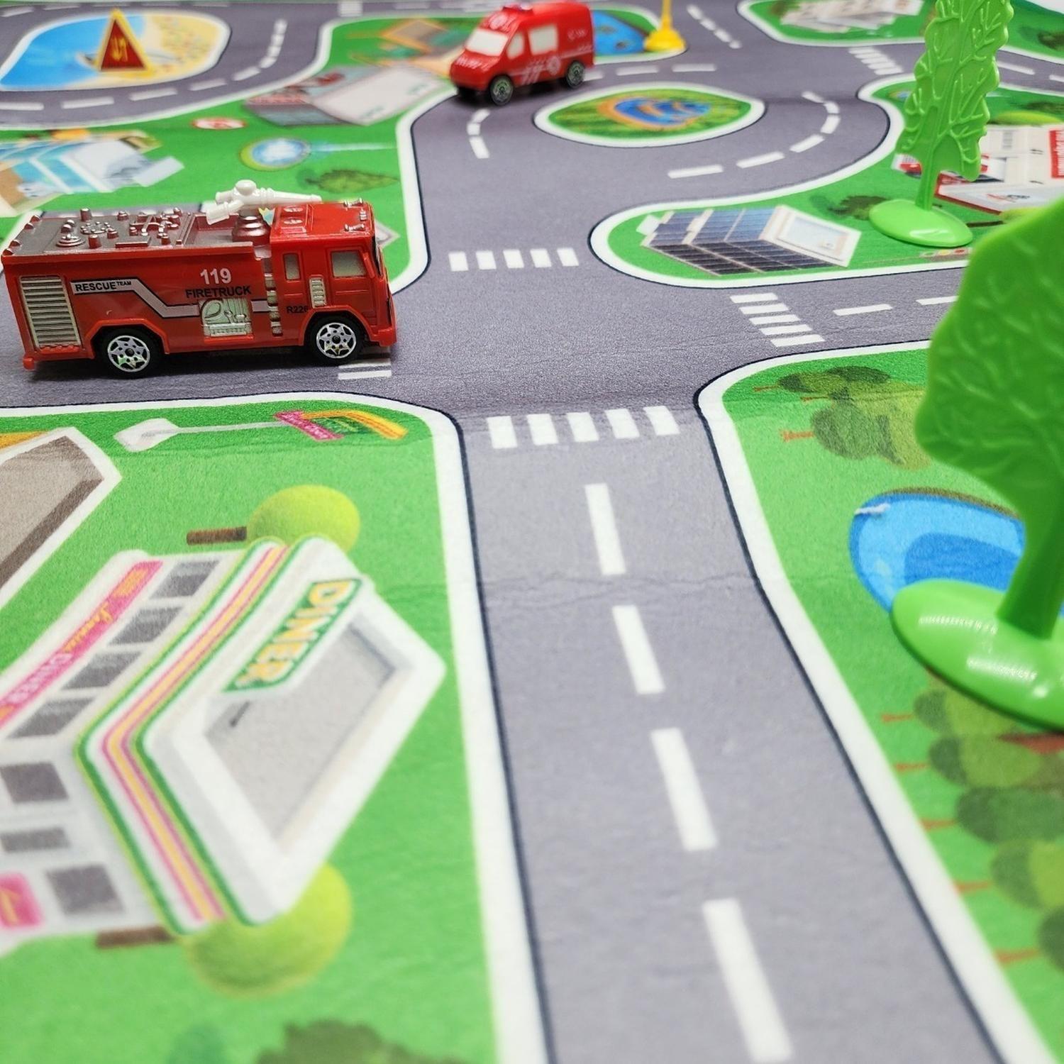 Juego Alfombra Para Niños Parking Garage Para Autitos-2