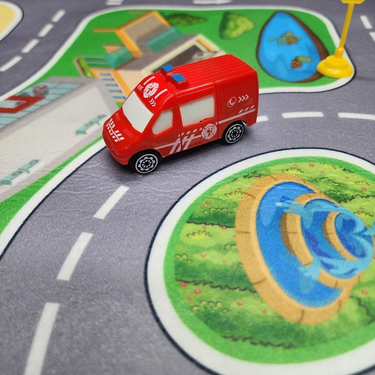 Juego Alfombra Para Niños Parking Garage Para Autitos-4