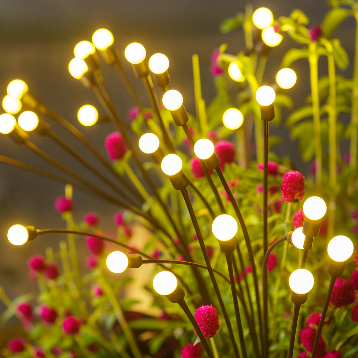 Set 2 Luces Solares Exterior Jardin Estaca Decorativa Led-5