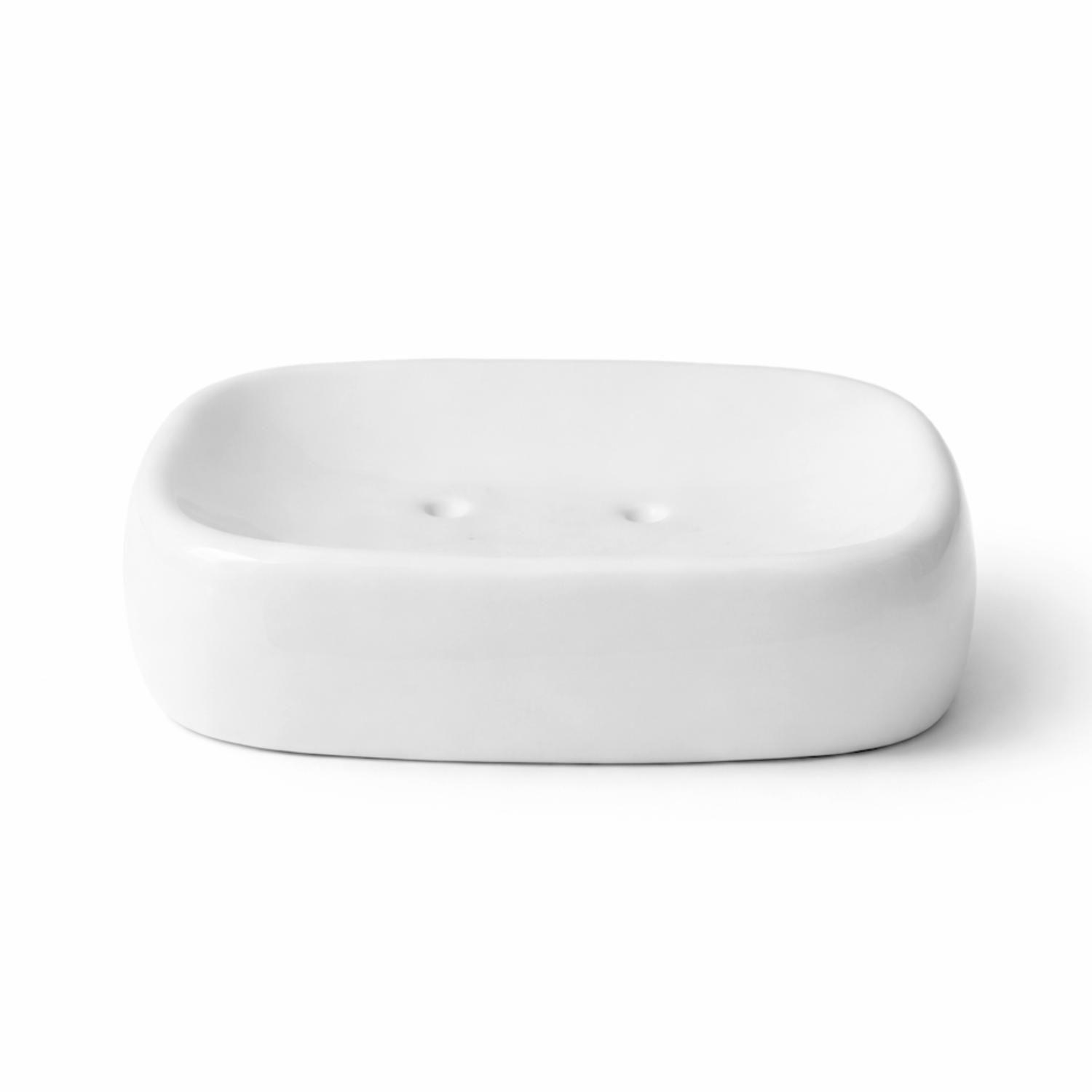 Set De Baño Jabonera Juego De Accesorios 3 Piezas Blanco-4