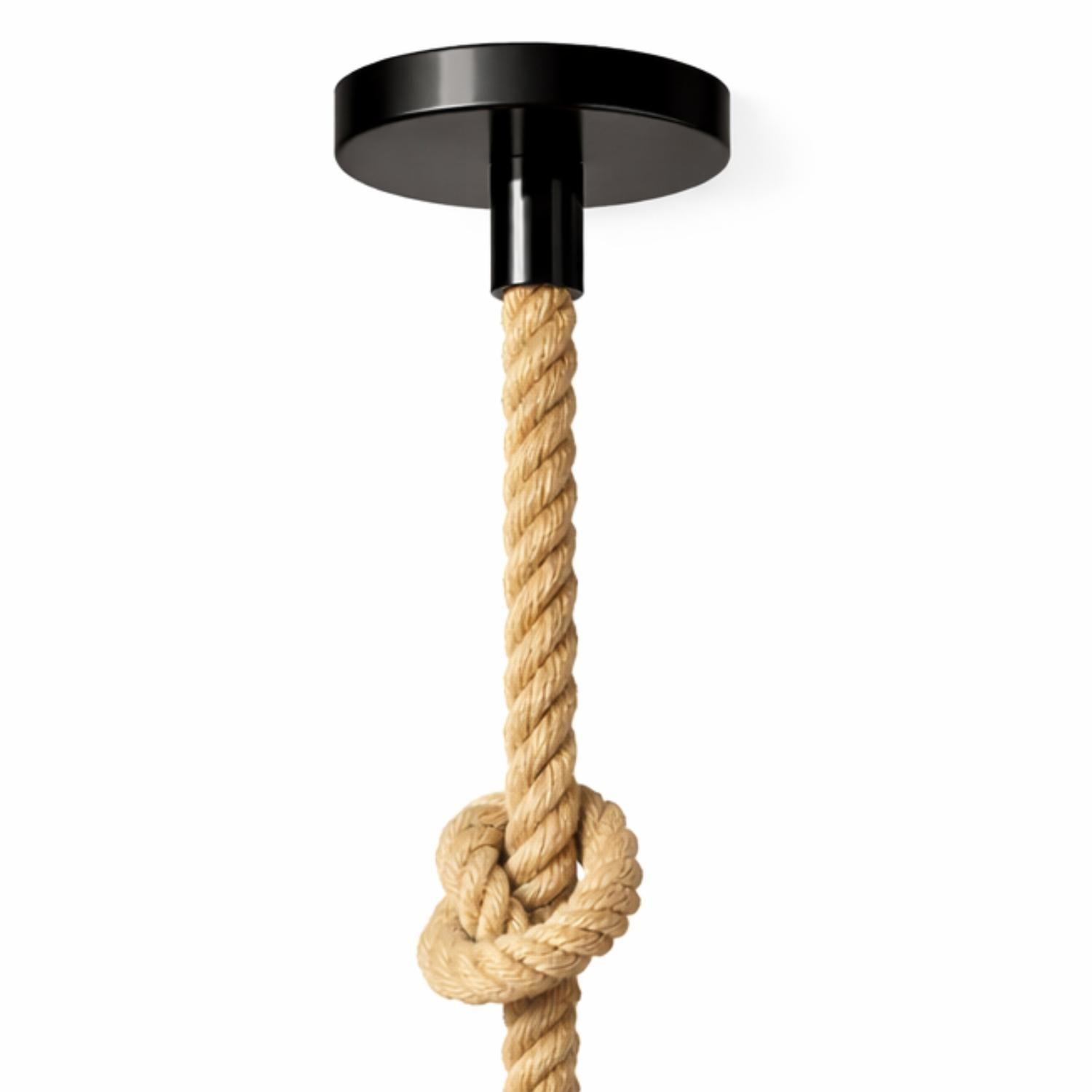 Lampara Colgante De Techo Vintage Cuerda Soga Rustica E27-7