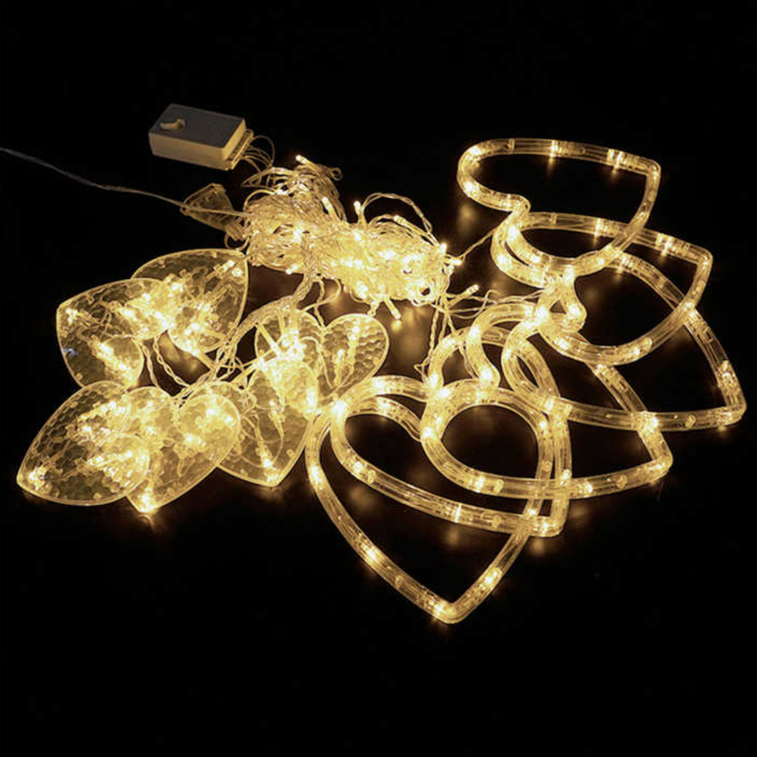 Luces Navideñas Solares Led Corazones Decoracion Navidad-4