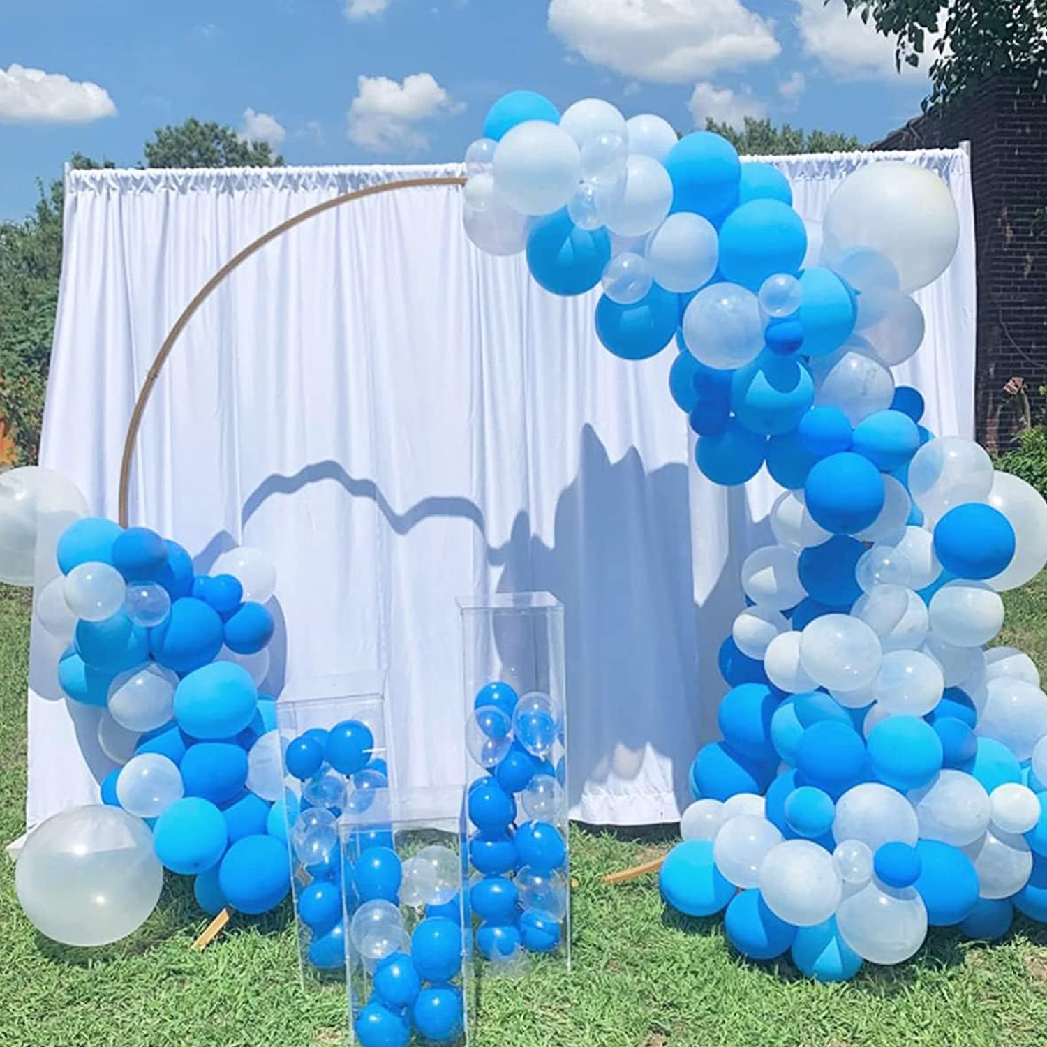 Globos Color Celeste 100 Unidades Tamaño 25 Cm-5