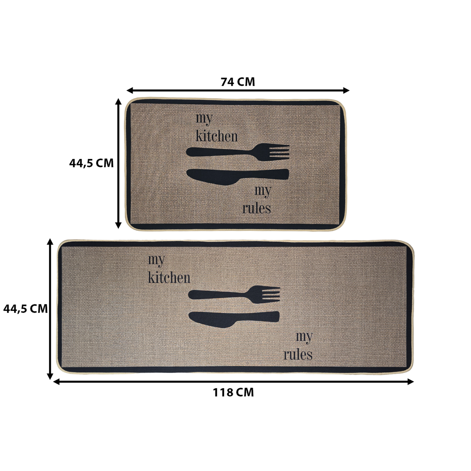 Set 2 Alfombras De Cocina Goma Antideslizante My Kitchen-6