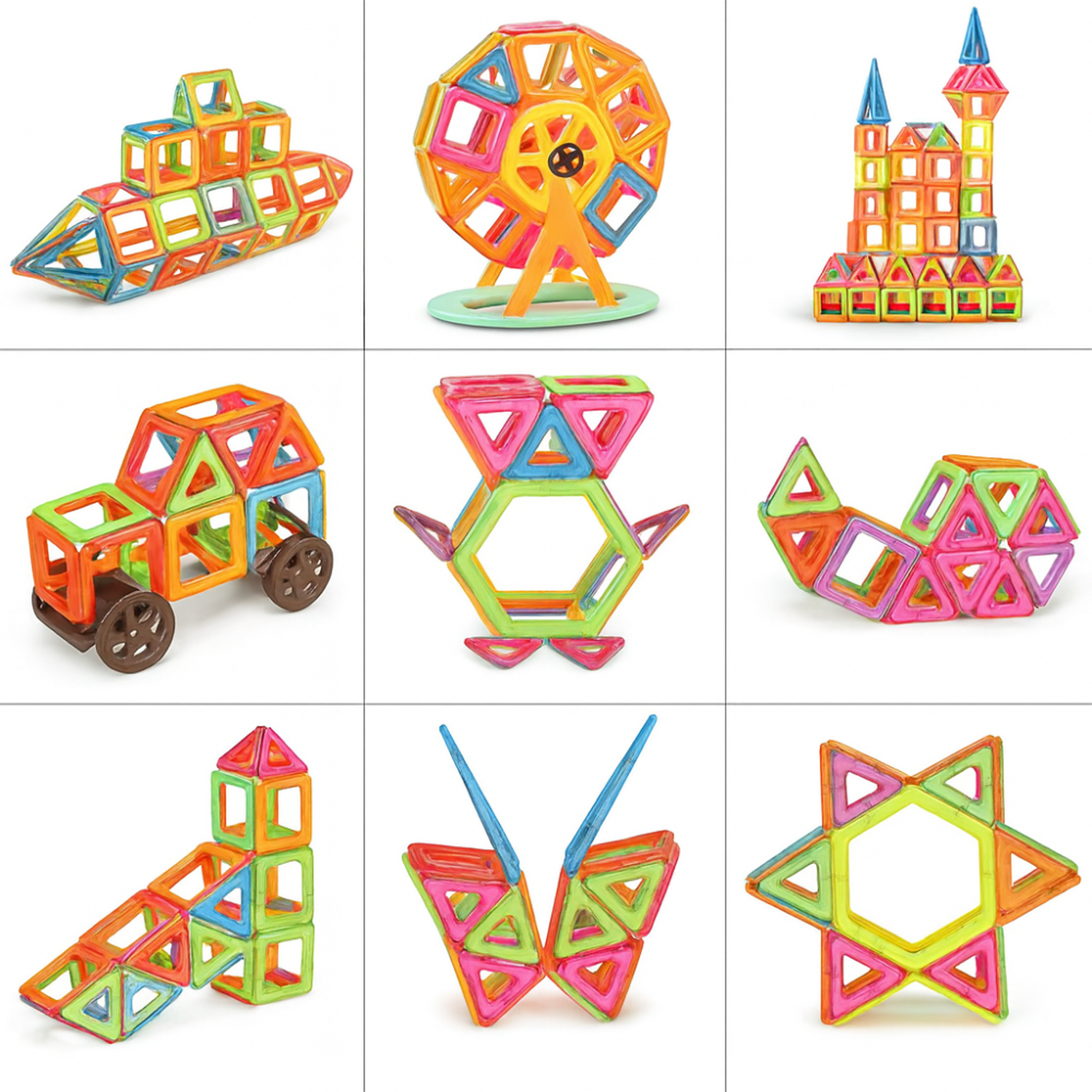 Set de Construccion Magnetico Piezas Magneticas 88 Piezas-4